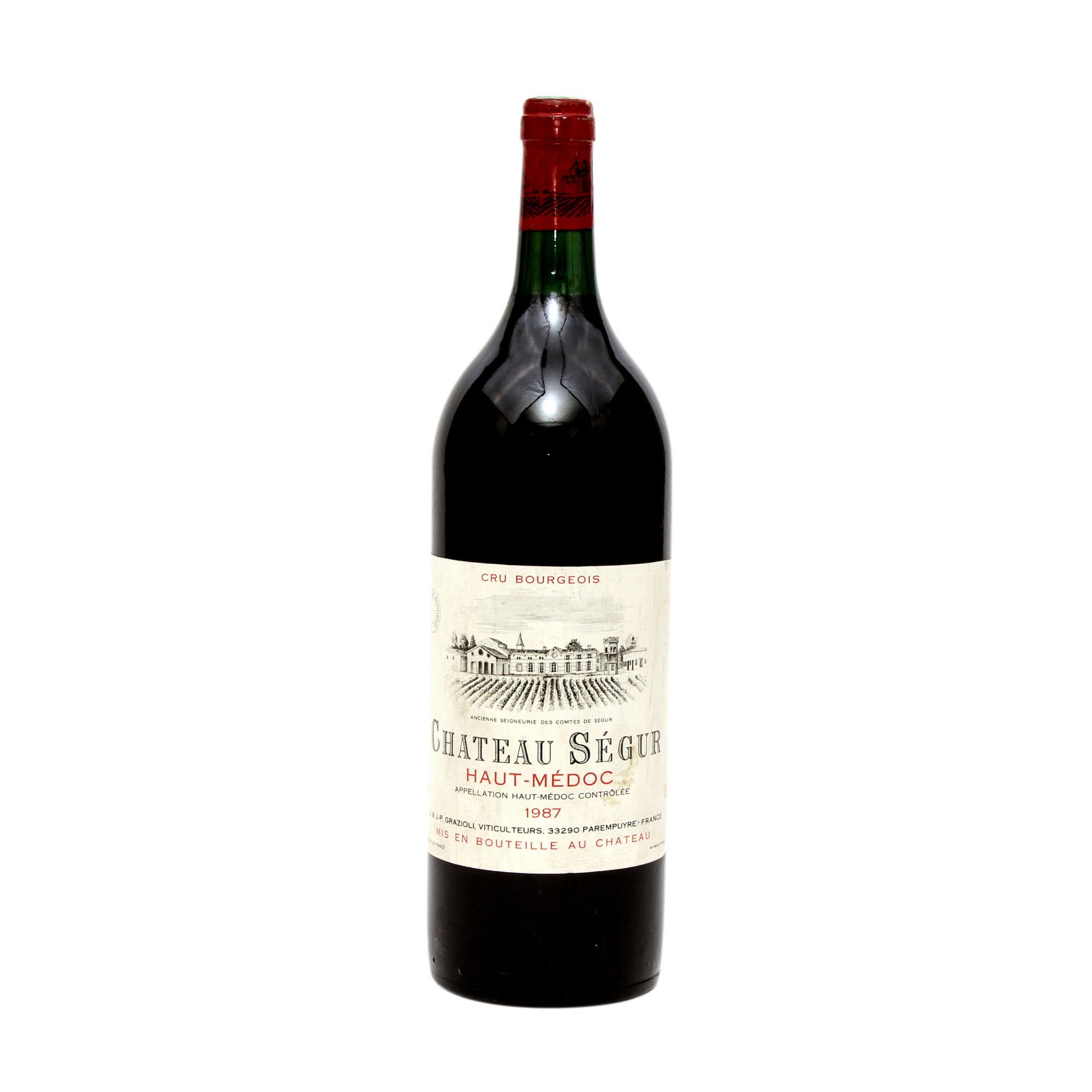 CHATEAU SÉGUR Haut-Médoc 1987Bordeaux, Frankreich, Rebsorte: Bordeaux, 12,5% Vol., 1500 ml,