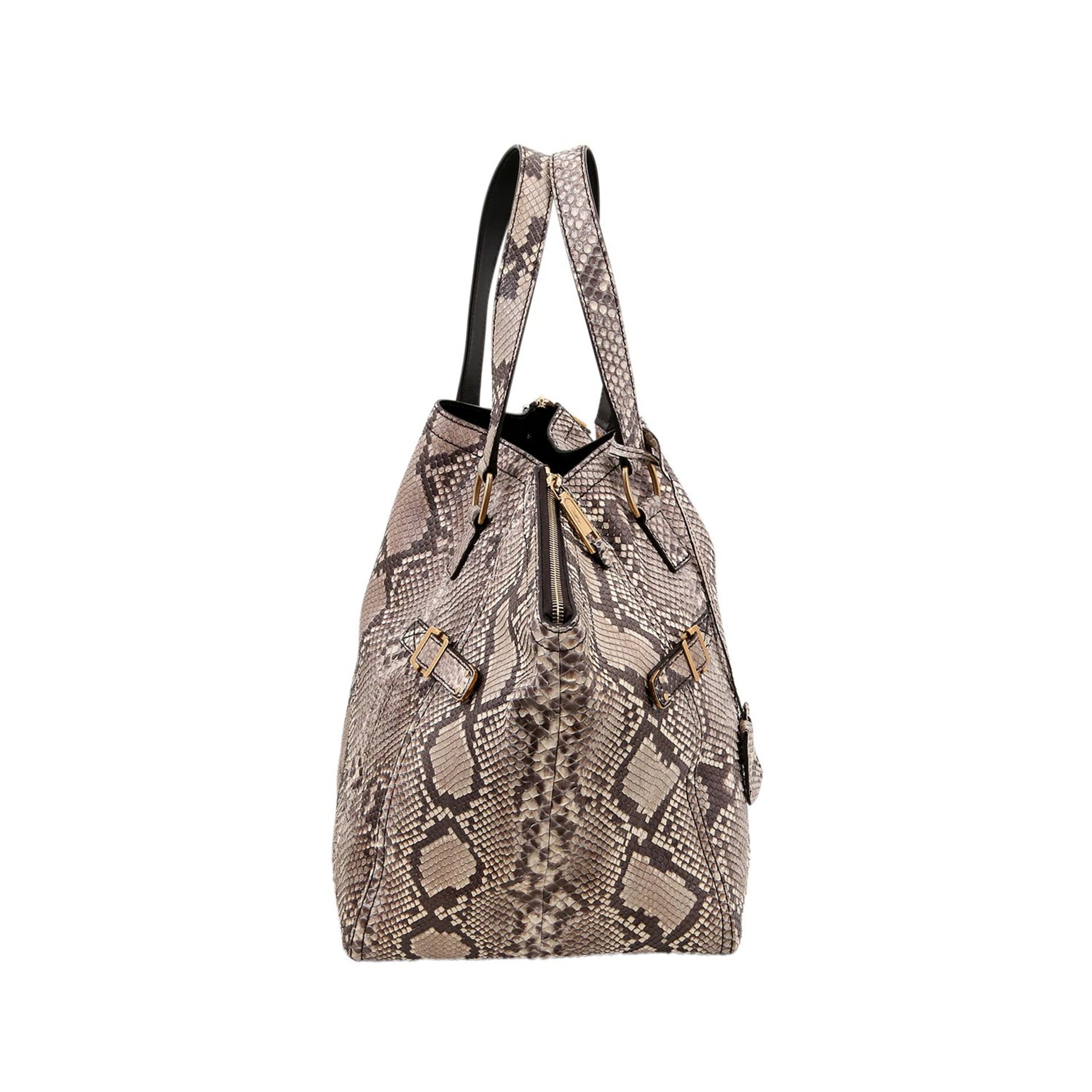 YVES SAINT LAURENT Henkeltasche "DOWNTOWN PYTHON", Koll. 2008.KP. ca.: 2.800,-€. Pythonhaut in - Image 3 of 6