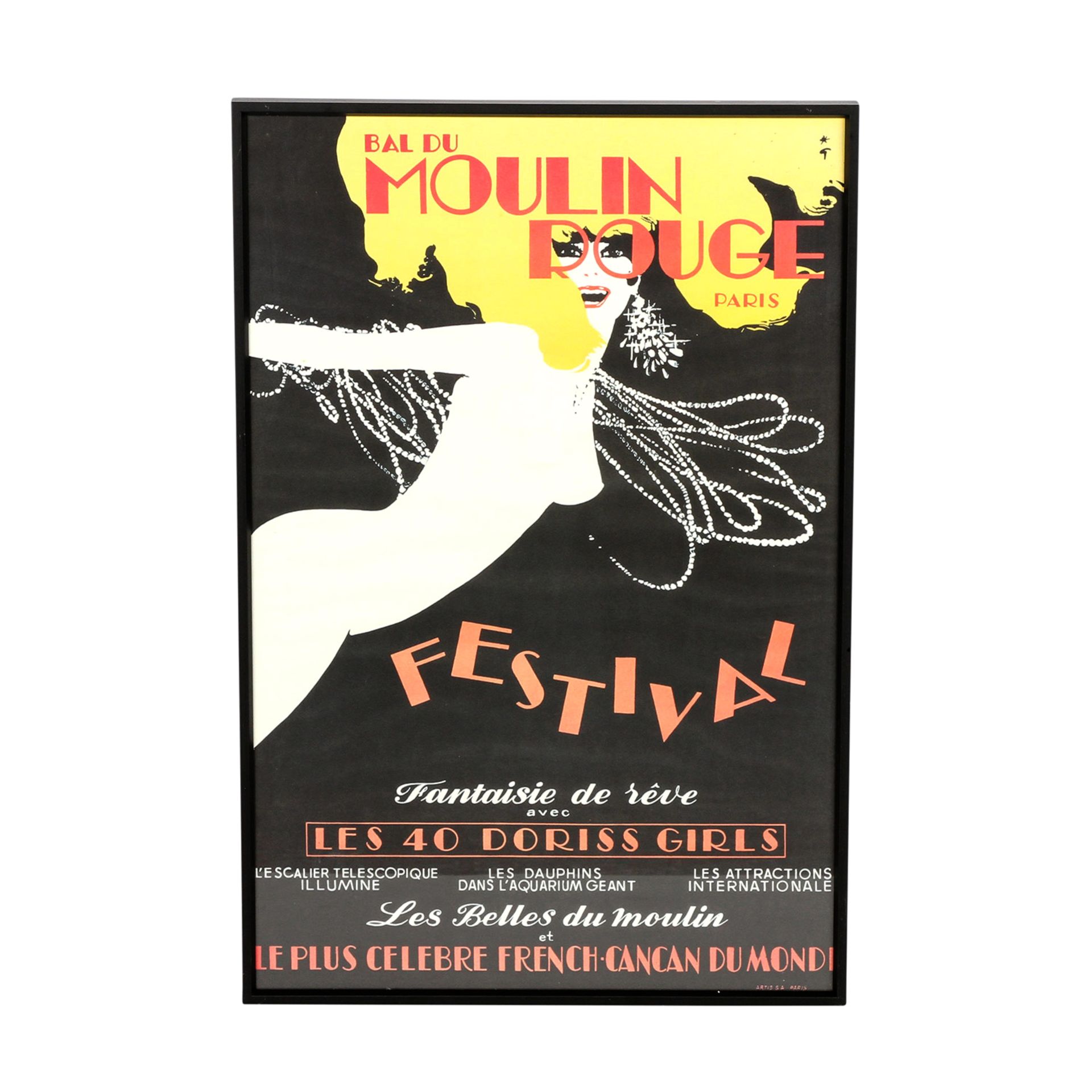 Plakat zur Show "BAL DU MOULIN ROUGE - FESTIVAL", Paris, 1973, Entwurf RENÈ GRUAU,Offset, Ed. - Image 2 of 5