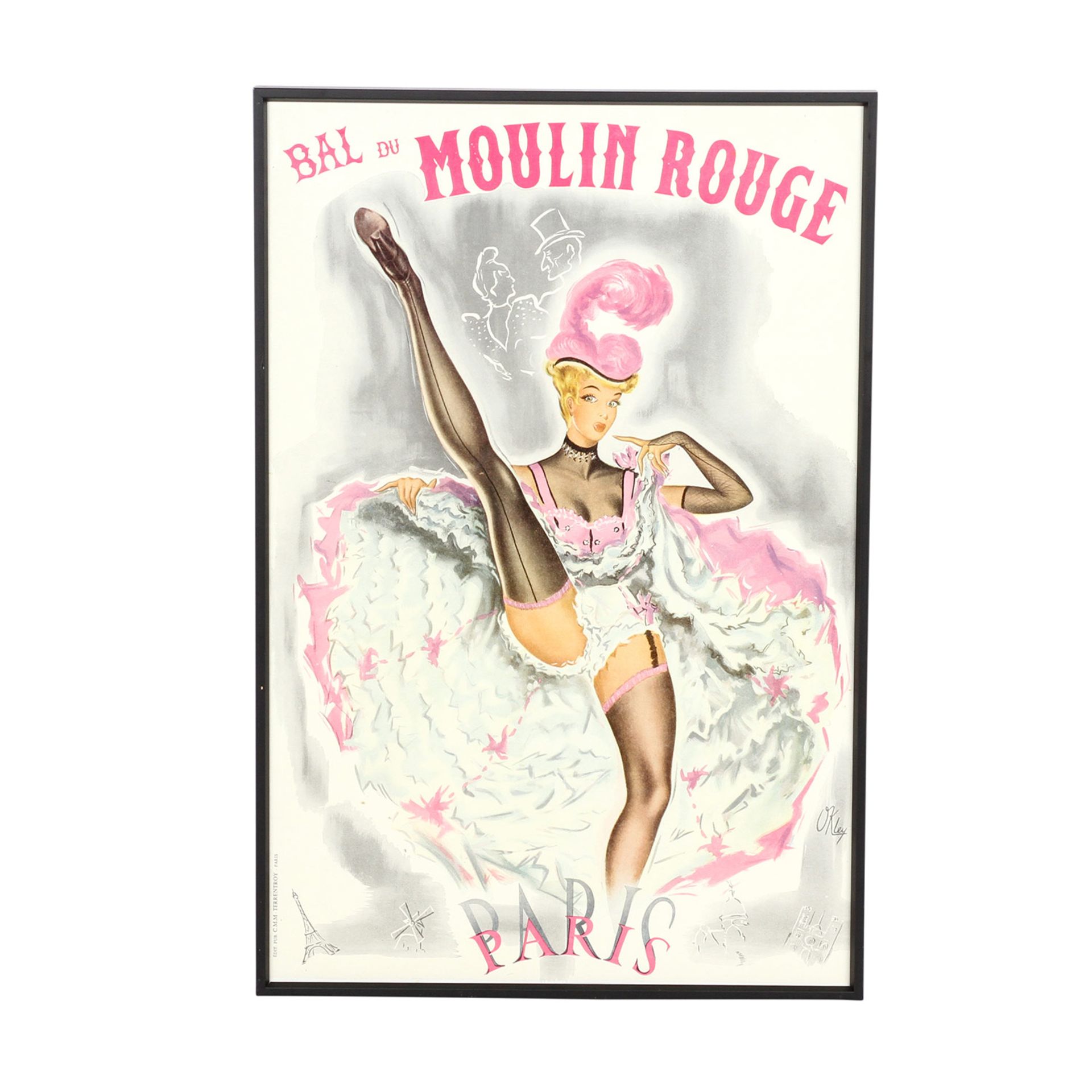 Plakat zur Show "BAL DU MOULIN ROUGE", 1930er Jahre, Entwurf PIERRE OKLEY,Offset, Edit. Pub. C. M. - Image 2 of 5