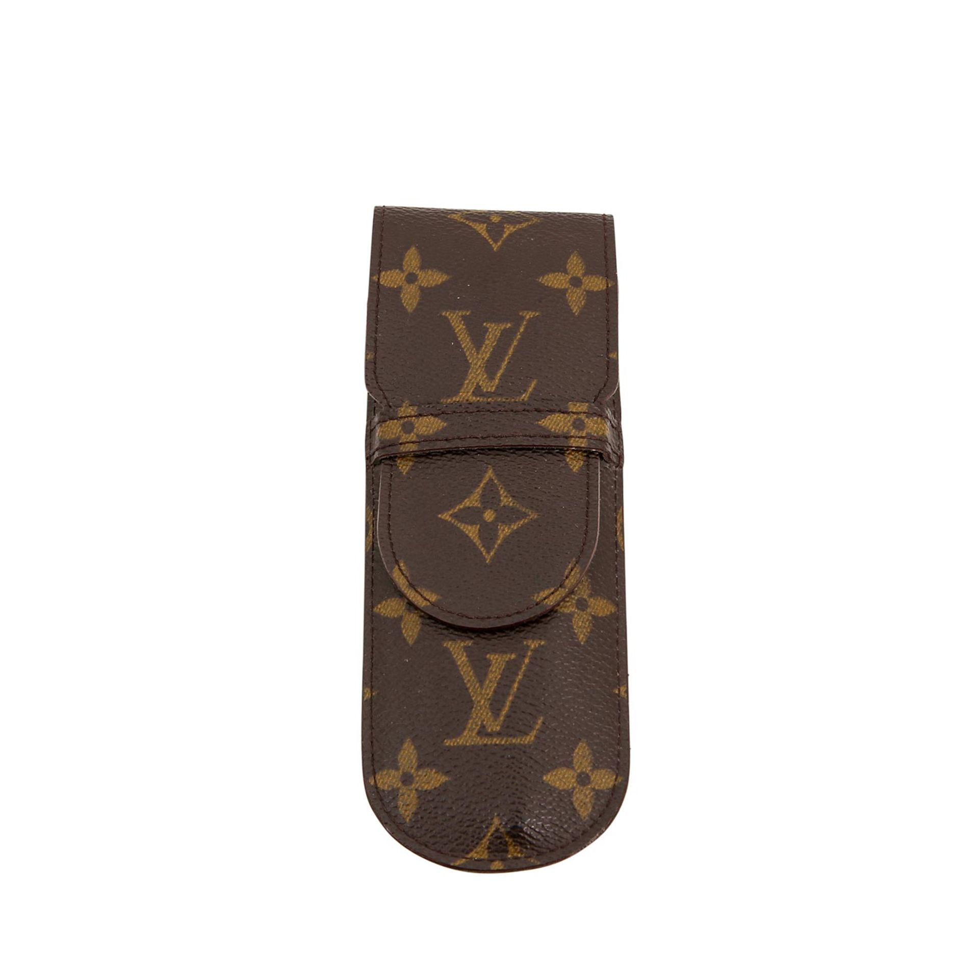 LOUIS VUITTON VINTAGE Stiftetui, Koll. 1995.NP. ca.: 175,-€. Monogram Canvas Serie. Überschlag mit