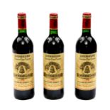 3 Flaschen CHÂTEAU L'ANGELUS St. Emilion Grand Cru 1988Bordeaux, Frankreich, Rebsorte: Bordeaux,