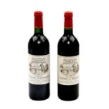2 Flaschen CHÂTEAU LA MADELEINE, POMEROL 1990Pomerol, Bordeaux, Frankreich, 13% Vol., 750 ml,