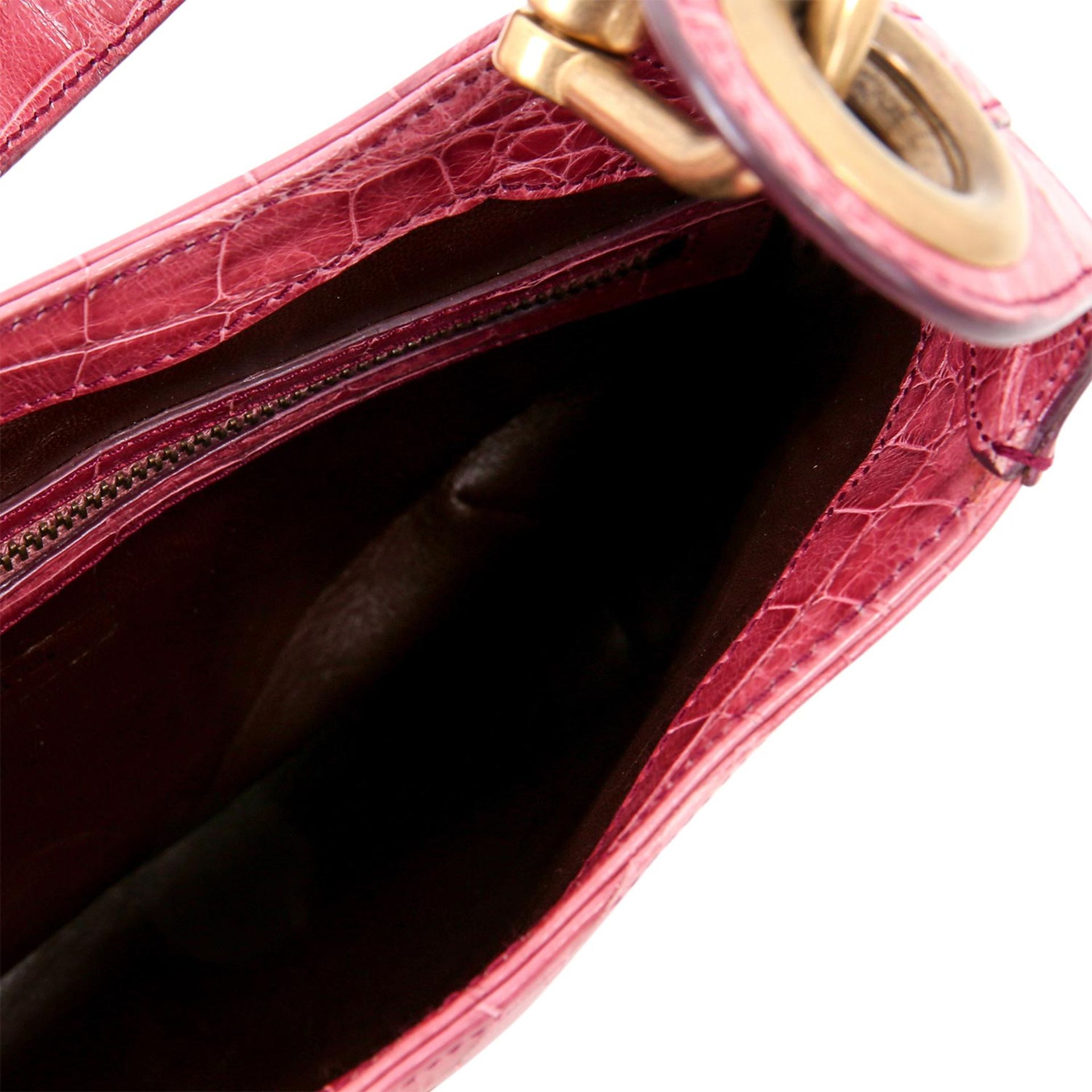 GUCCI Schultertasche "JACKY O KROKO", Koll. 2004.KP.: 4.310,-€. Alligator Leder in Matt- - Image 7 of 7