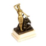 EICHLER, THEODOR (1868-1946)"Der Sklavin Los", vergoldete Bronze, um 1900/1910, auf getrepptem