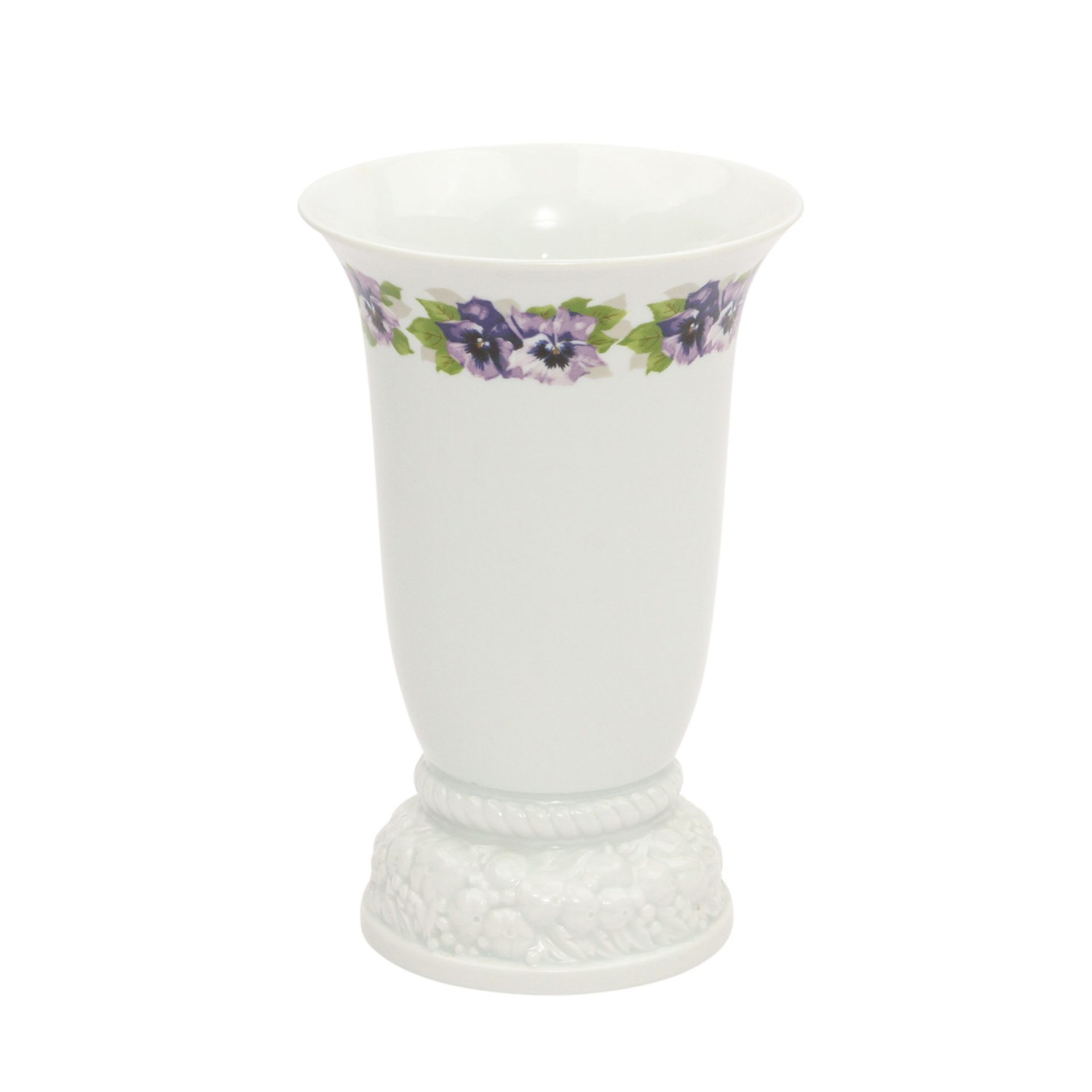 ROSENTHAL Vase, 20. Jhd.Weißporzellan, am Stand mit üppigem Reliefdekor von Obst, polychromer - Image 2 of 5