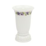 ROSENTHAL Vase, 20. Jhd.Weißporzellan, am Stand mit üppigem Reliefdekor von Obst, polychromer