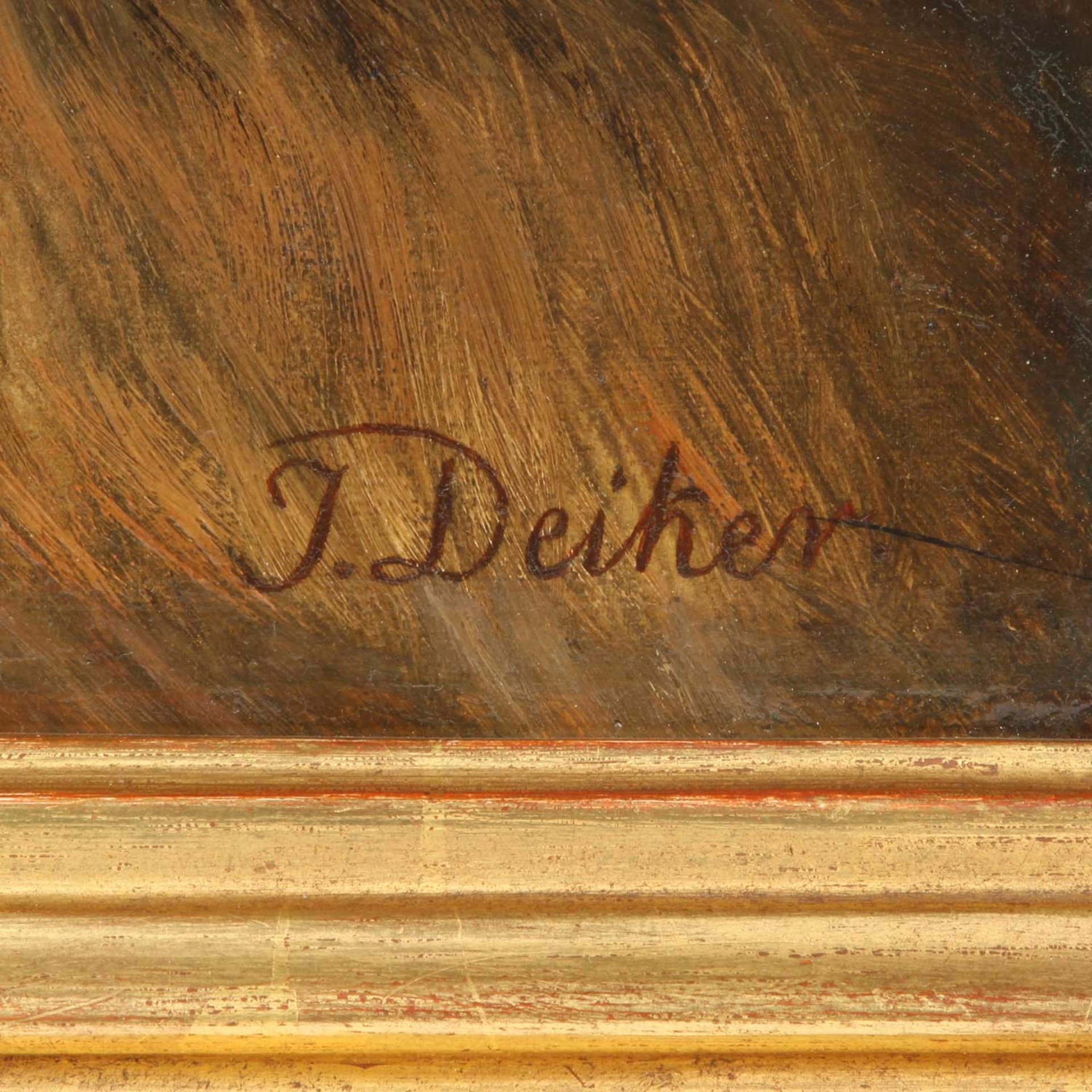 DEIKER, JOHANNES CHRISTIAN (Wetzlar 1822-1895 Düsseldorf), "Hirschkopf von vorn",u.re. sign. 'J. - Image 3 of 5