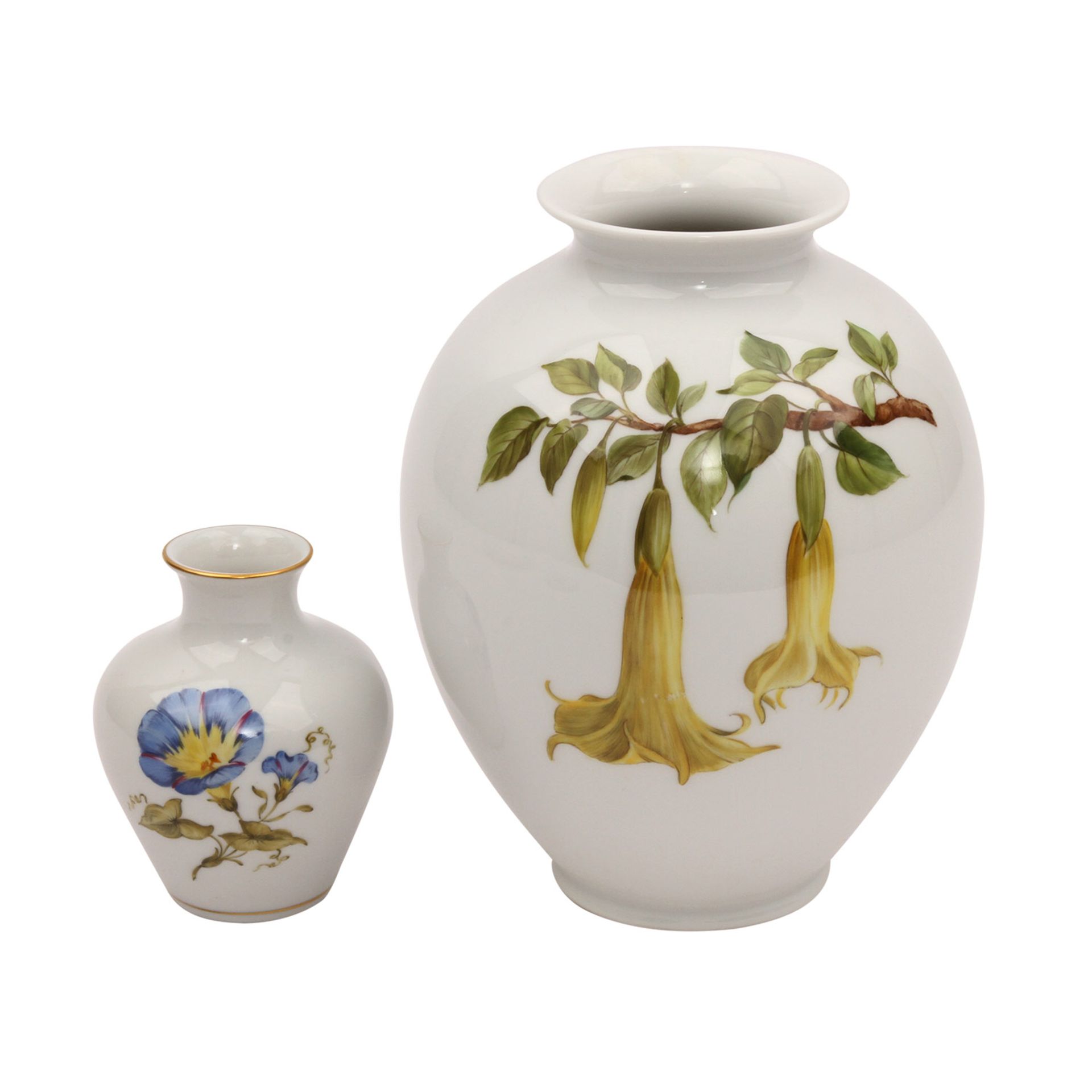 MEISSEN/LUDWIGSBURG 4-tlg. Konvolut, 20. Jh.Bestehend aus LUDWIGSBURG: bauchige Vase mit - Image 2 of 5