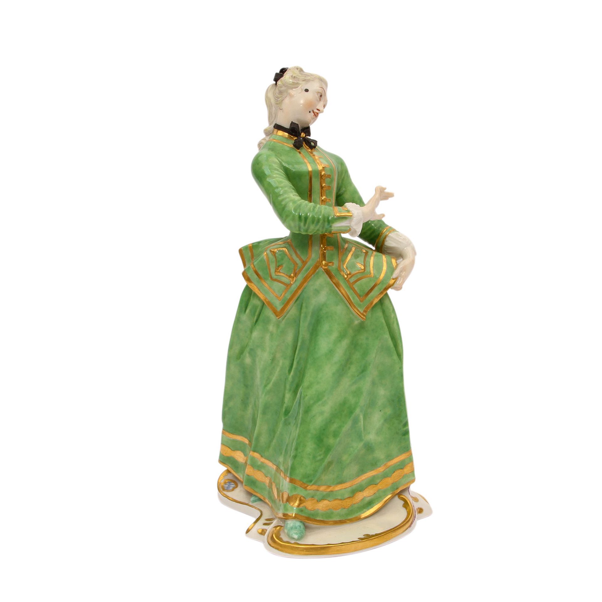 NYMPHENBURG "Julia", Komödiantenfigur aus der Serie der Commedia dell'arte, 20. Jh.Modell von - Image 5 of 7