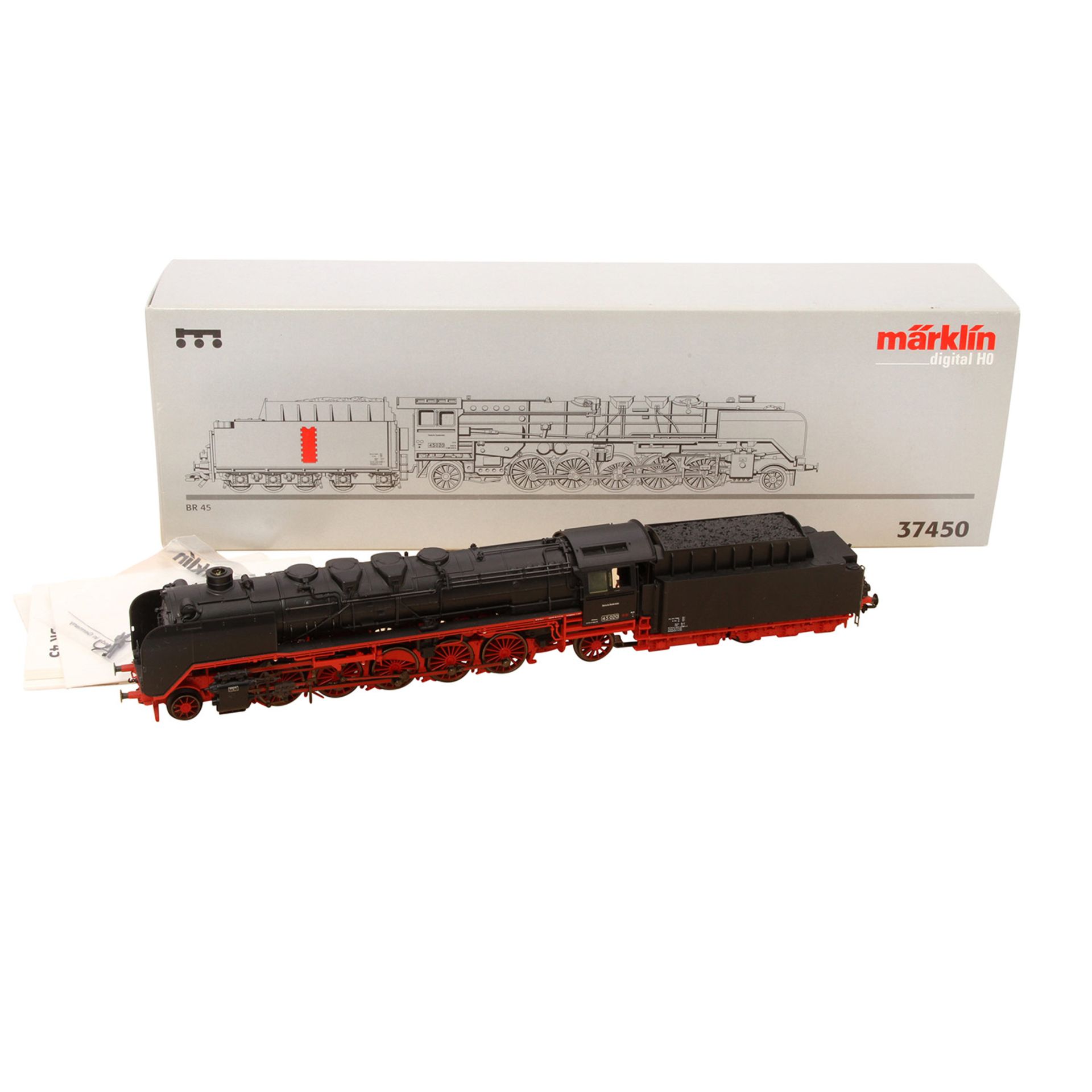 MÄRKLIN Schlepptenderlok 37450, digital H0,Insidermodell, schwarz, Guss-Kessel, Kunststoff-