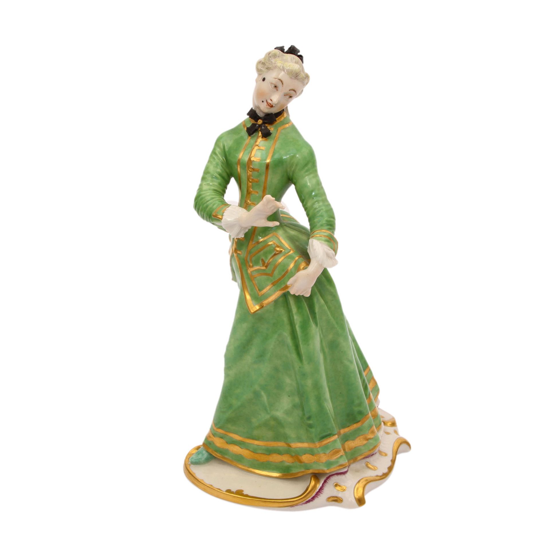 NYMPHENBURG "Julia", Komödiantenfigur aus der Serie der Commedia dell'arte, 20. Jh.Modell von