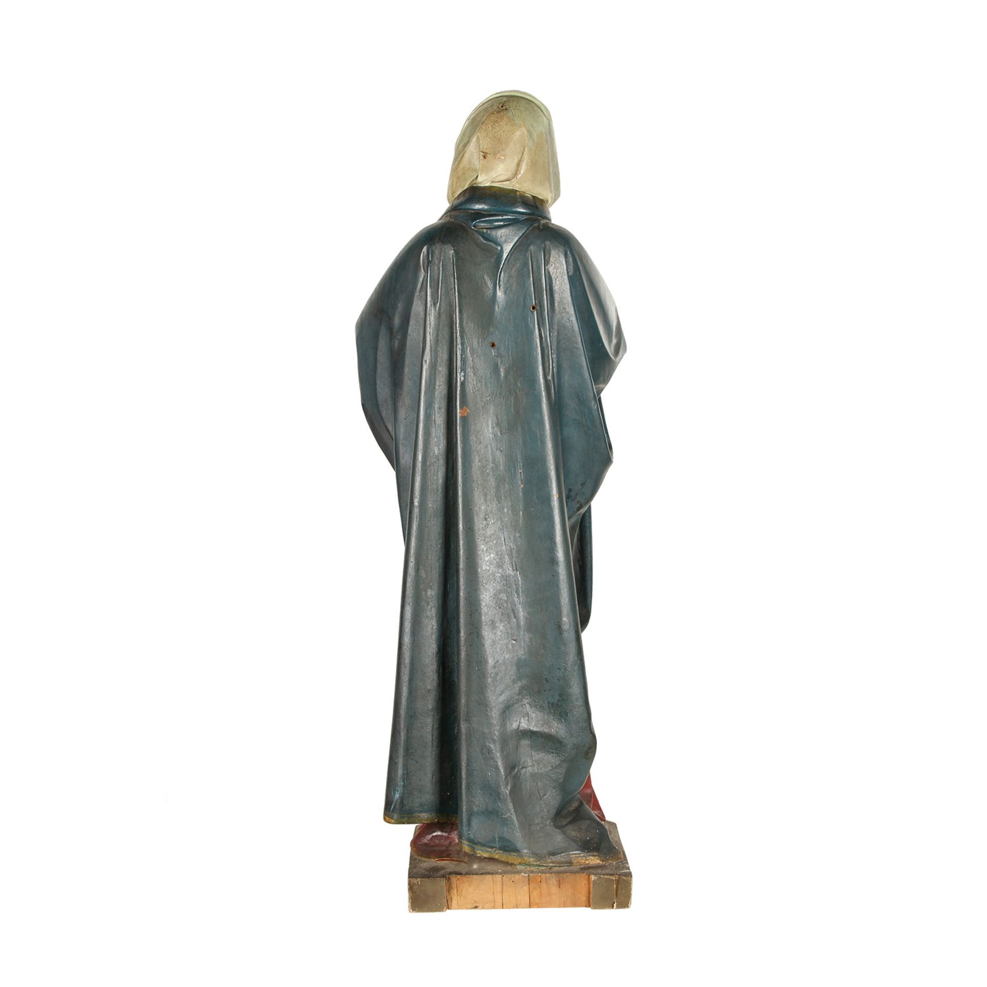 MATER DOLOROSA19. Jh., Holz, plastisch geschnitzt, polychrom gefasst und vergoldet, die - Image 4 of 5