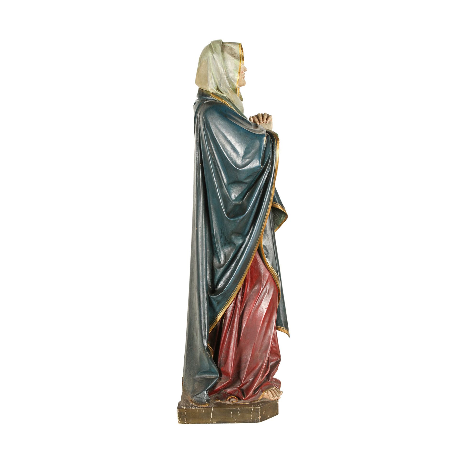 MATER DOLOROSA19. Jh., Holz, plastisch geschnitzt, polychrom gefasst und vergoldet, die - Image 5 of 5