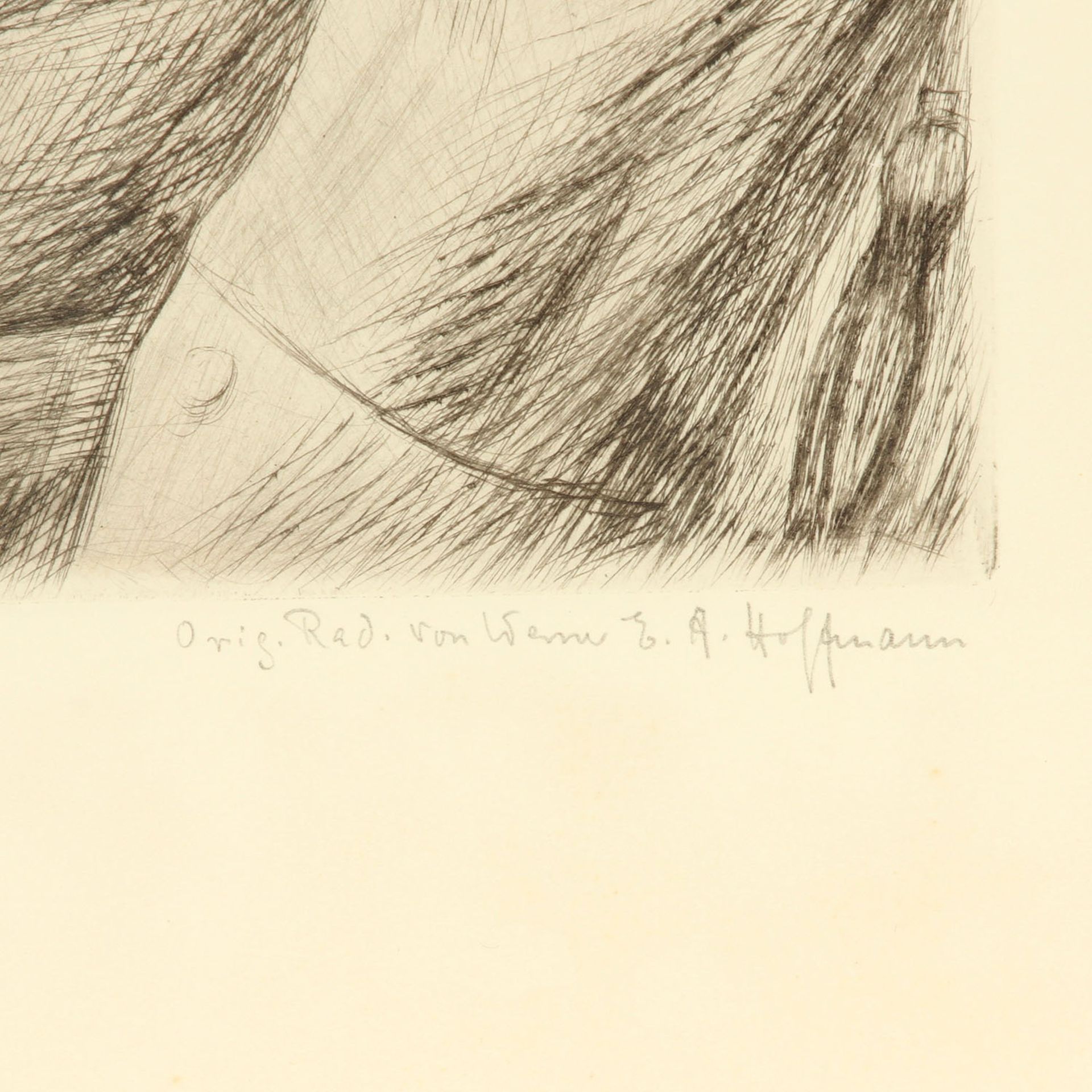 HOFFMANN, WERNER ERNST A. (1881-1962), "Friedrich der Große, genannt der Alte Fritz",Radierung/ - Image 3 of 4