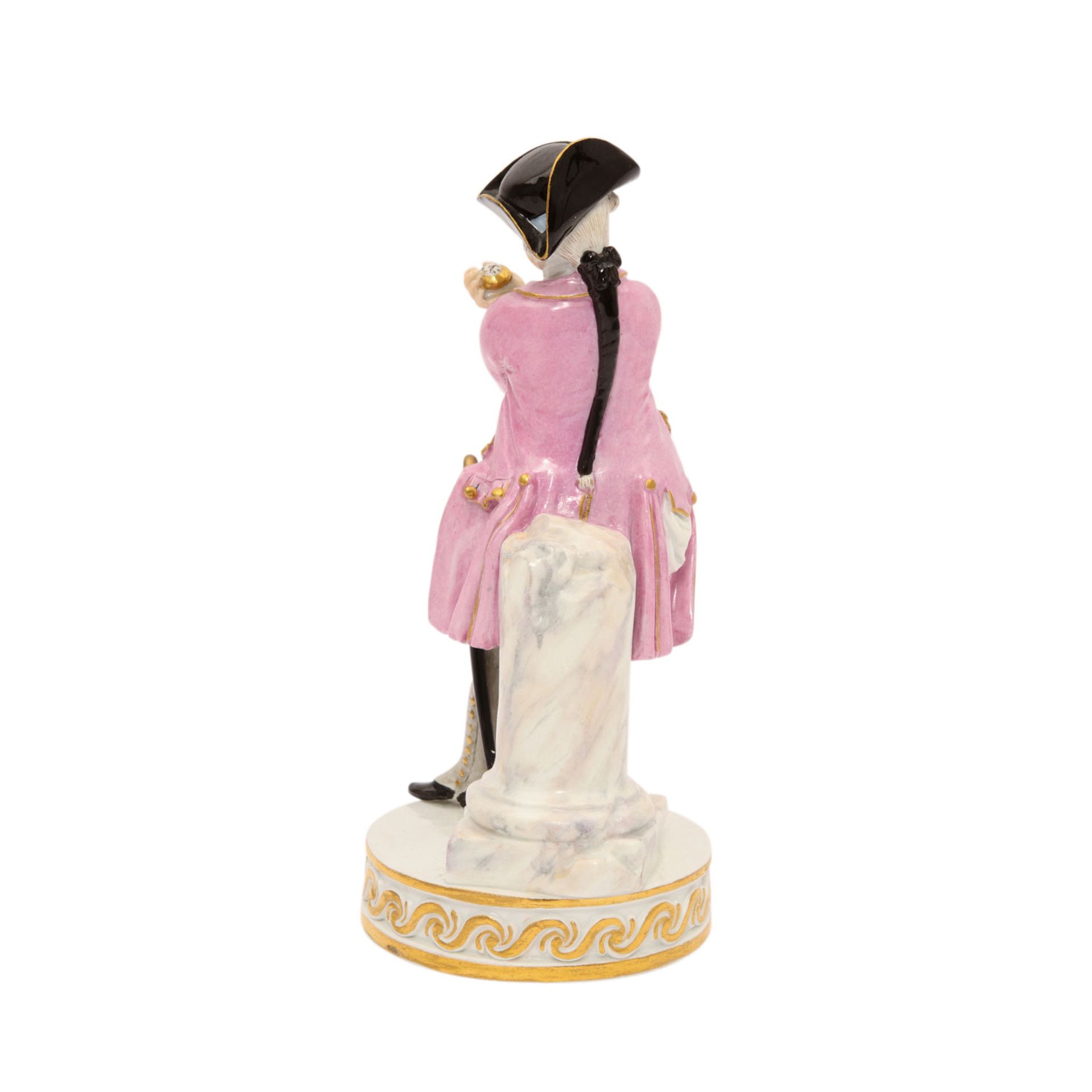 MEISSEN "Knabe als Offizier", 1870-1924.Modell von Michel Victor Acier um 1775, Kinderfigur in - Image 3 of 6