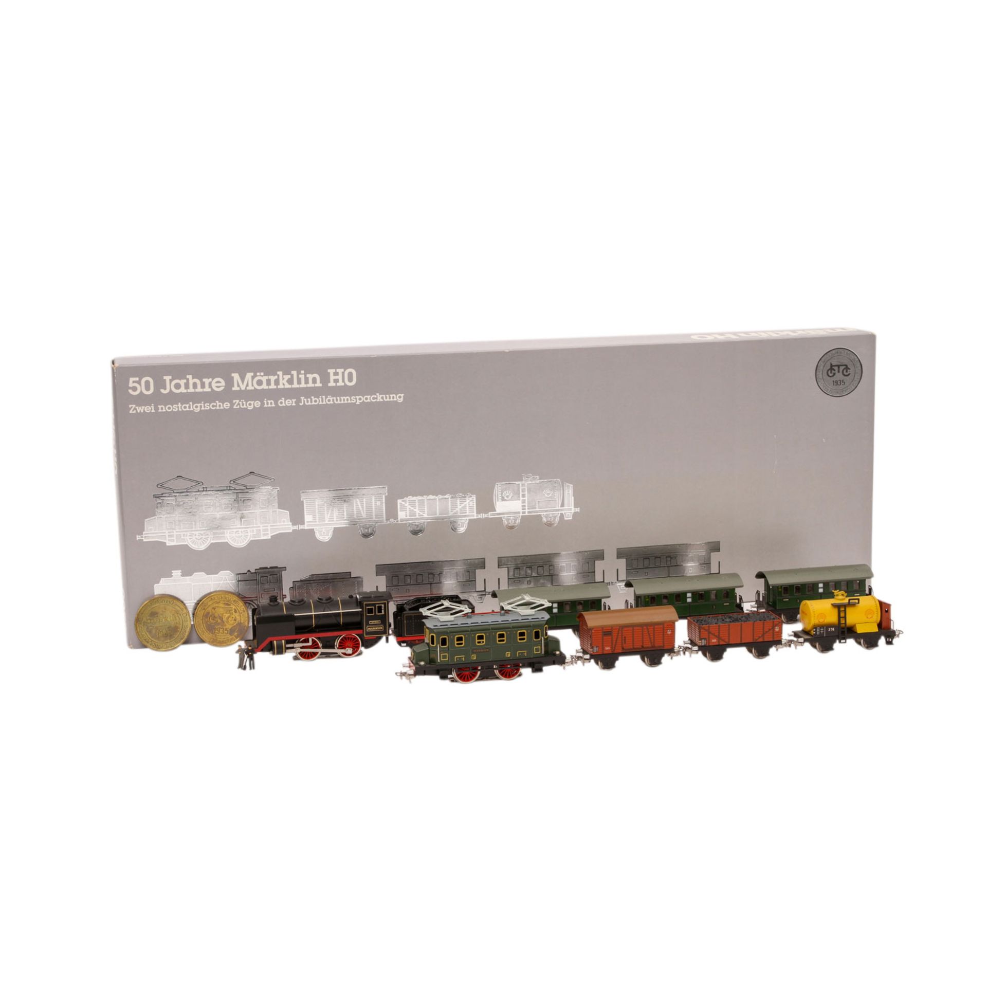 MÄRKLIN Jubiläumszugpackung 0050, Spur H0,zum 50-jährigen Jubiläum v. Märklin H0, bestehend aus E-