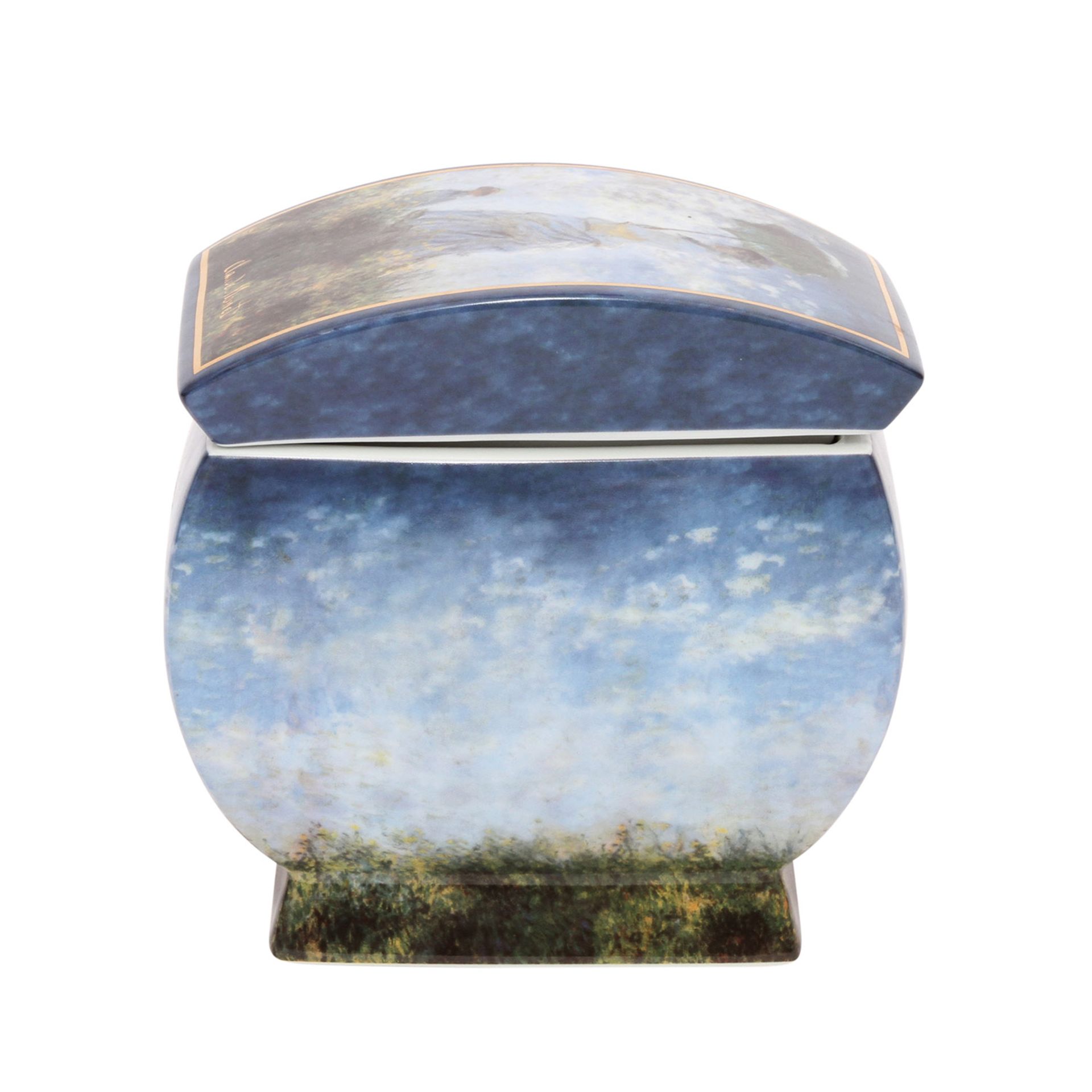 GOEBEL ARTIS ORBIS Deckeldose "Claude Monet", 20. Jh.Rechteckige Form mit flachem Deckel, - Image 2 of 7