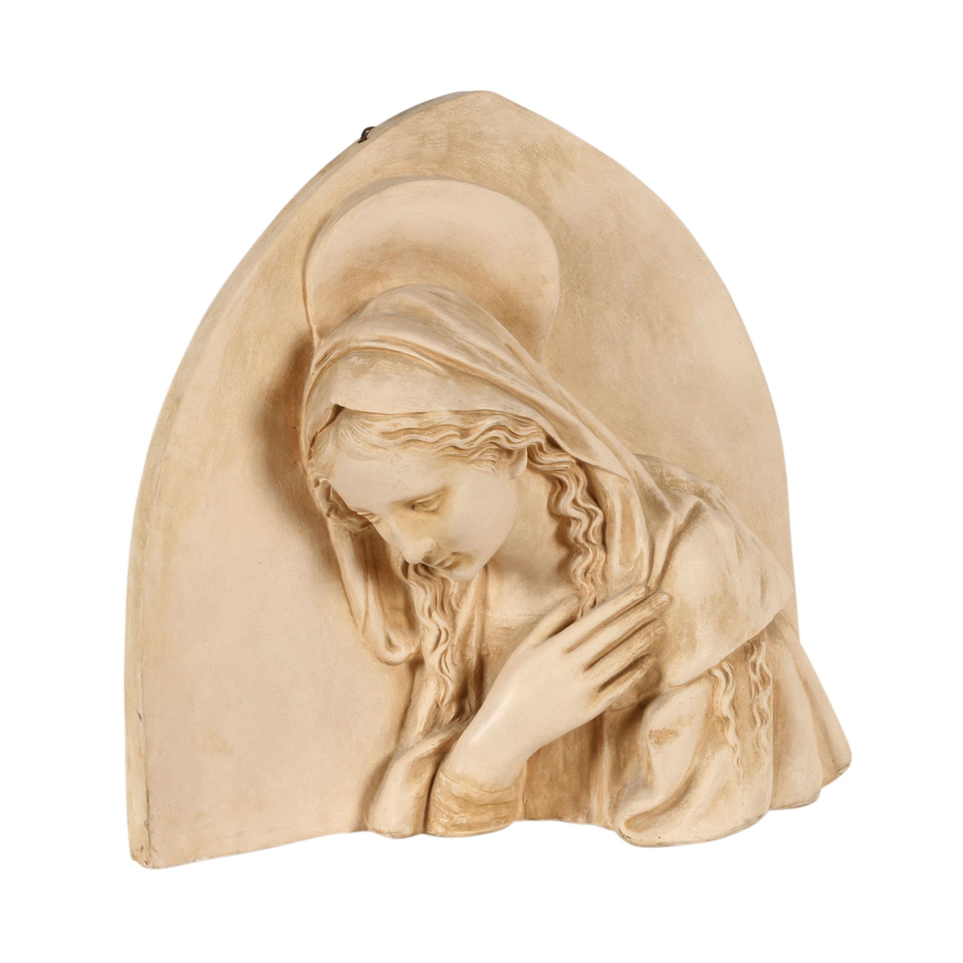 MANUFATTURA DI SIGNA nahe Florenz, Terrakotta-Wandrelief "Madonna", 1. H. 20. Jh.Nach einem
