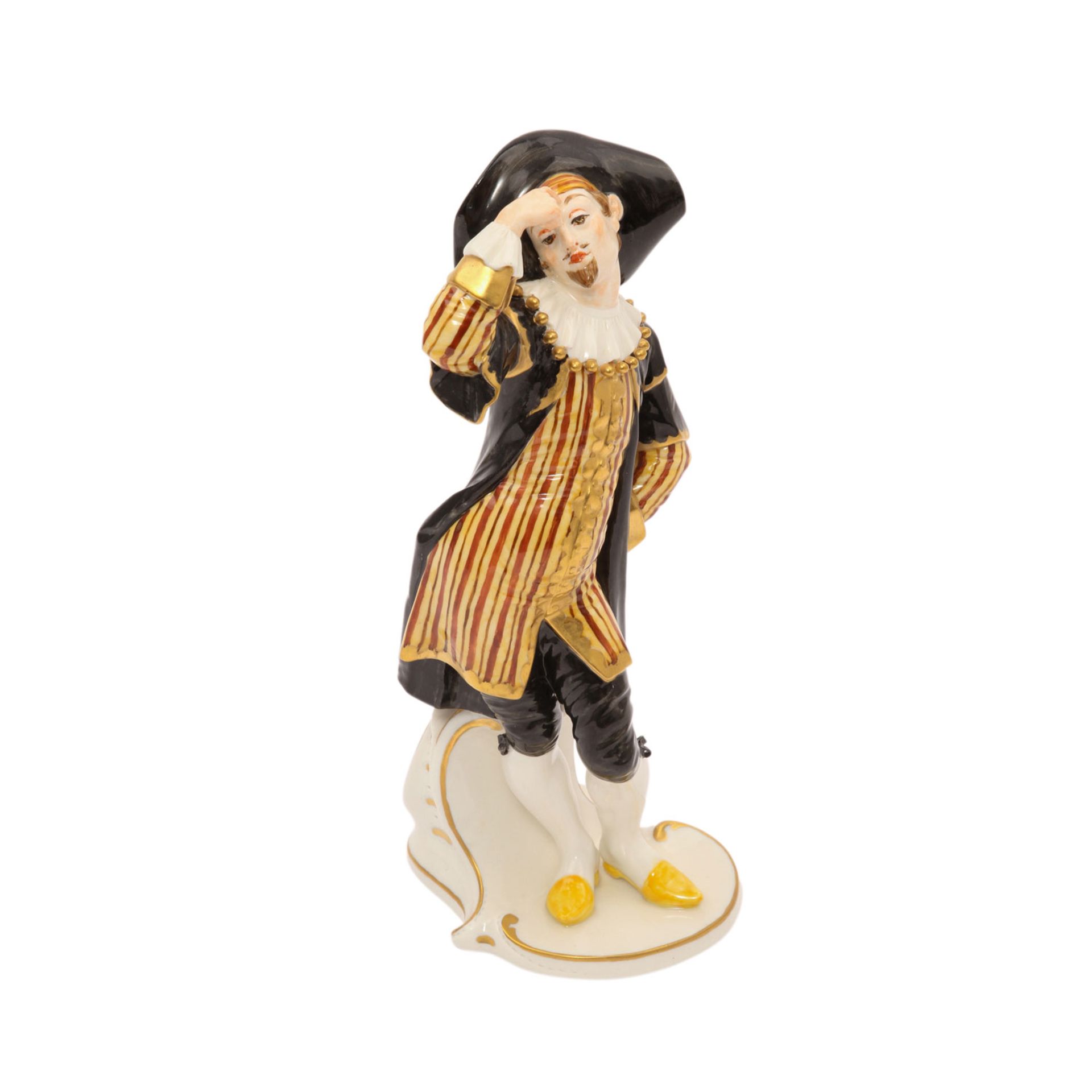 NYMPHENBURG "Dottore", Komödiantenfigur aus der Serie der Commedia dell'arte, 20. Jh.Modell von