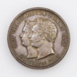 Württemberg - Silbermedaille 1823, Wilhelm I., von C. Voigt, auf die Geburt des Kronprinzen Karl,