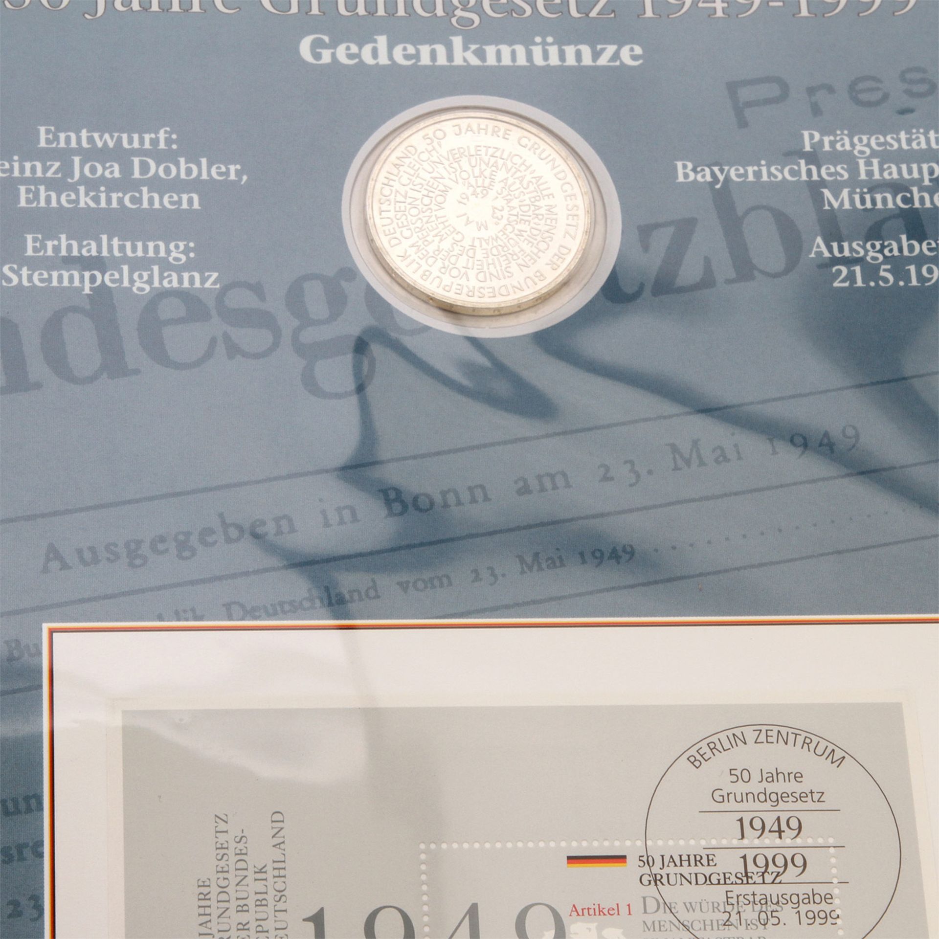 BRD - Konvolut: 19 x 10 DM Numisblatt, davon 2 x Melanchthon, 80 x 5 DM Silberadler (ohne 1958 J), - Bild 3 aus 3