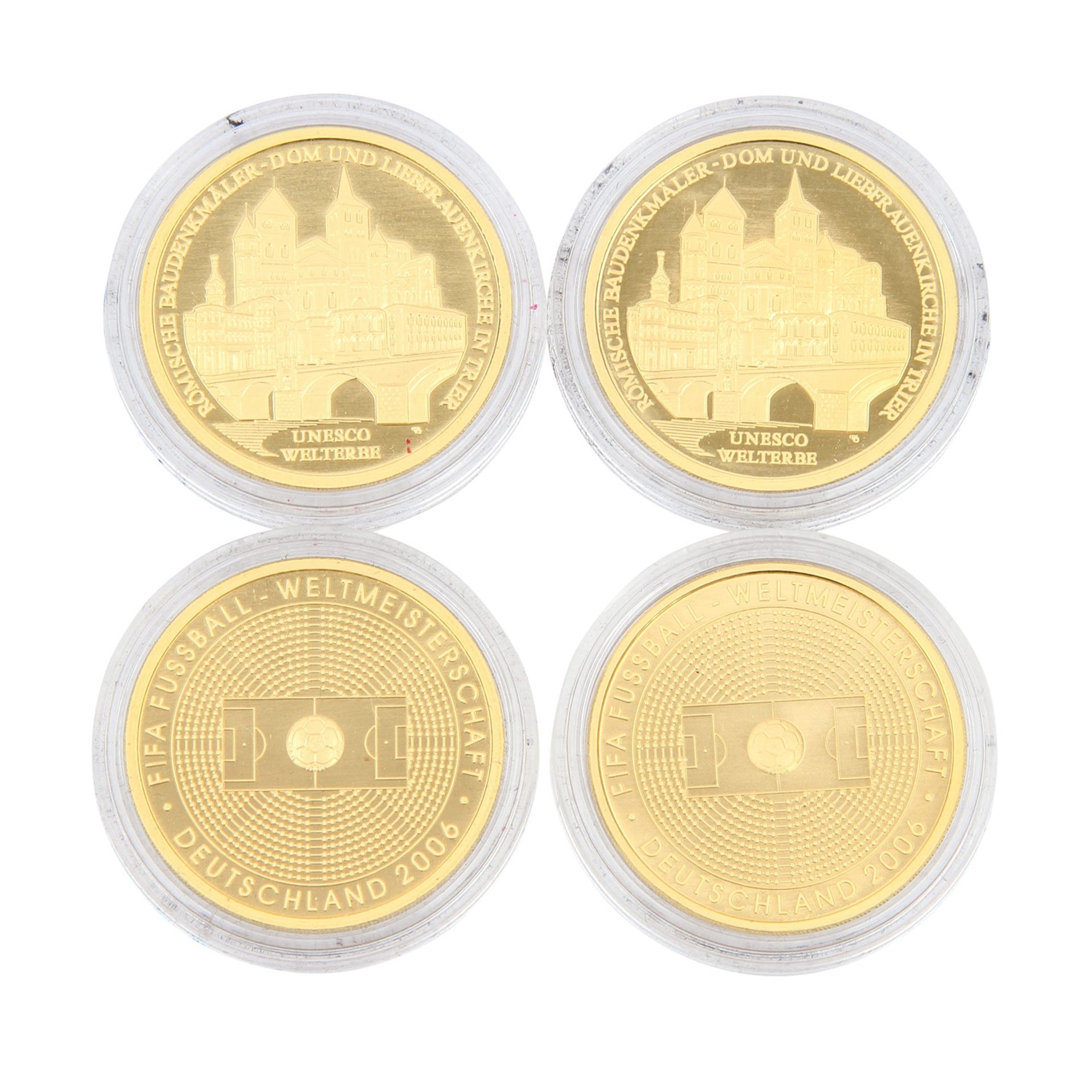 BRD/GOLD - 10 x 100 Euro in Gold mit 2 x 2005 A Fußball WM, 2006 A Weimar + 2006 J Weimar, 2007 A - Bild 5 aus 7