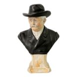 1870/71 Deutsch-Französischer Krieg - Seltene Bismarck-Porzellanbüste, H. ca. 16 cm, Altersspuren,