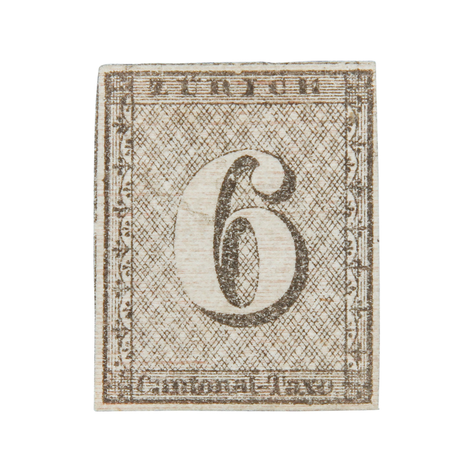 Schweiz, Kanton Zürich - 1843, 6 (Rp), ungebraucht, ohne Gummierung, mit waagerechten, roten - Image 2 of 3