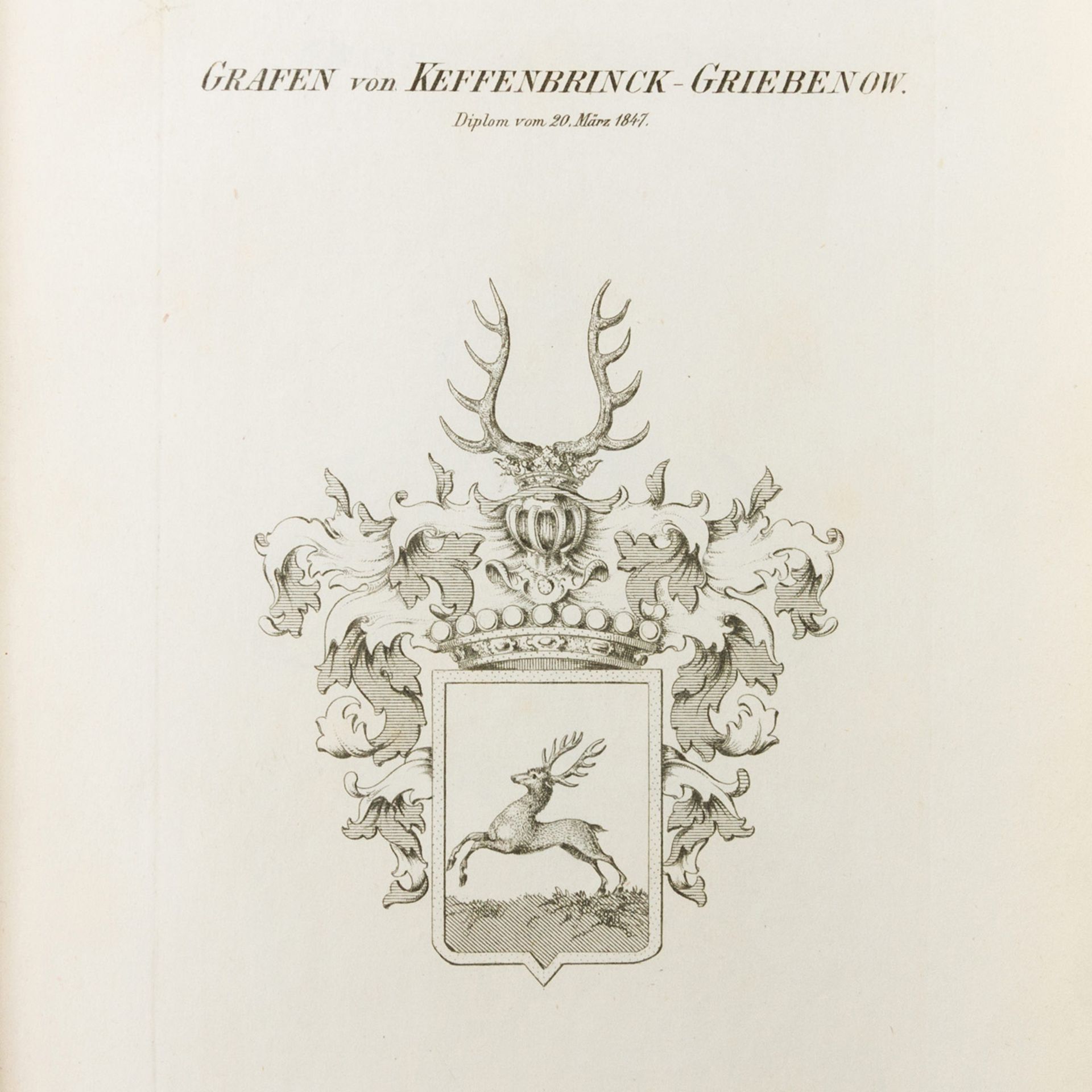 Wappenbuch der Preußischen Monarchie, 19. Band, Nürnberg 1859. Einband beschädigt, teils stockig, - Bild 2 aus 2