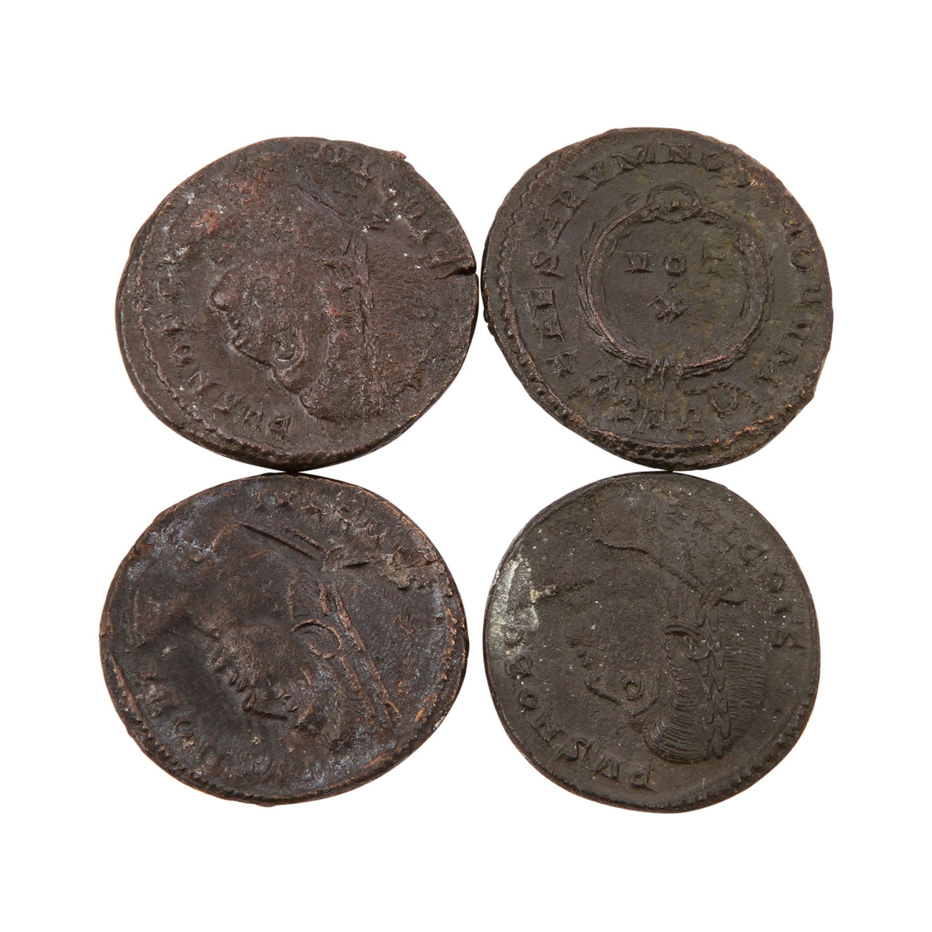 Münzeprägestätte Treverus (Trier) - Kaiser Crispus, 4 Teilfollis, PTR und Sichel (Trier), ss - Bild 3 aus 3