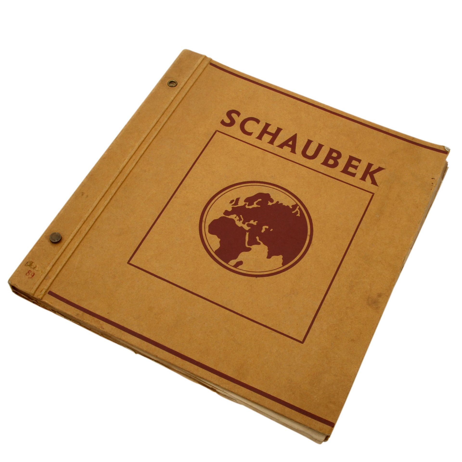 Deutschland/Europa - Altes Schaubek Album, mit gestempelten Marken, dabei z.B. DR, Belgien, Polen.