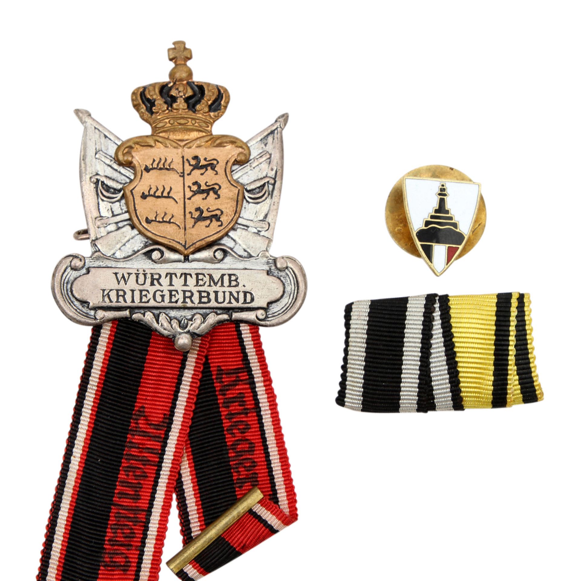 Württemberg/WK I - Teilnachlass mit Militär-Verdienstorden Ritterkreuz an 3-er Schnalle mit EK 2. - Bild 5 aus 5