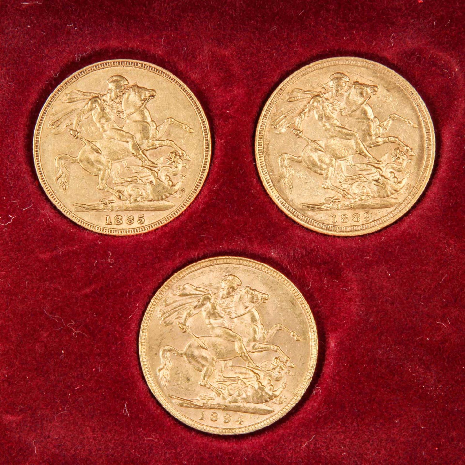 Kleines GOLDset Australien und GB im 19.Jh. - mit 1 x Australien - 1 Sovereign 1885/M, Victoria - Bild 3 aus 3