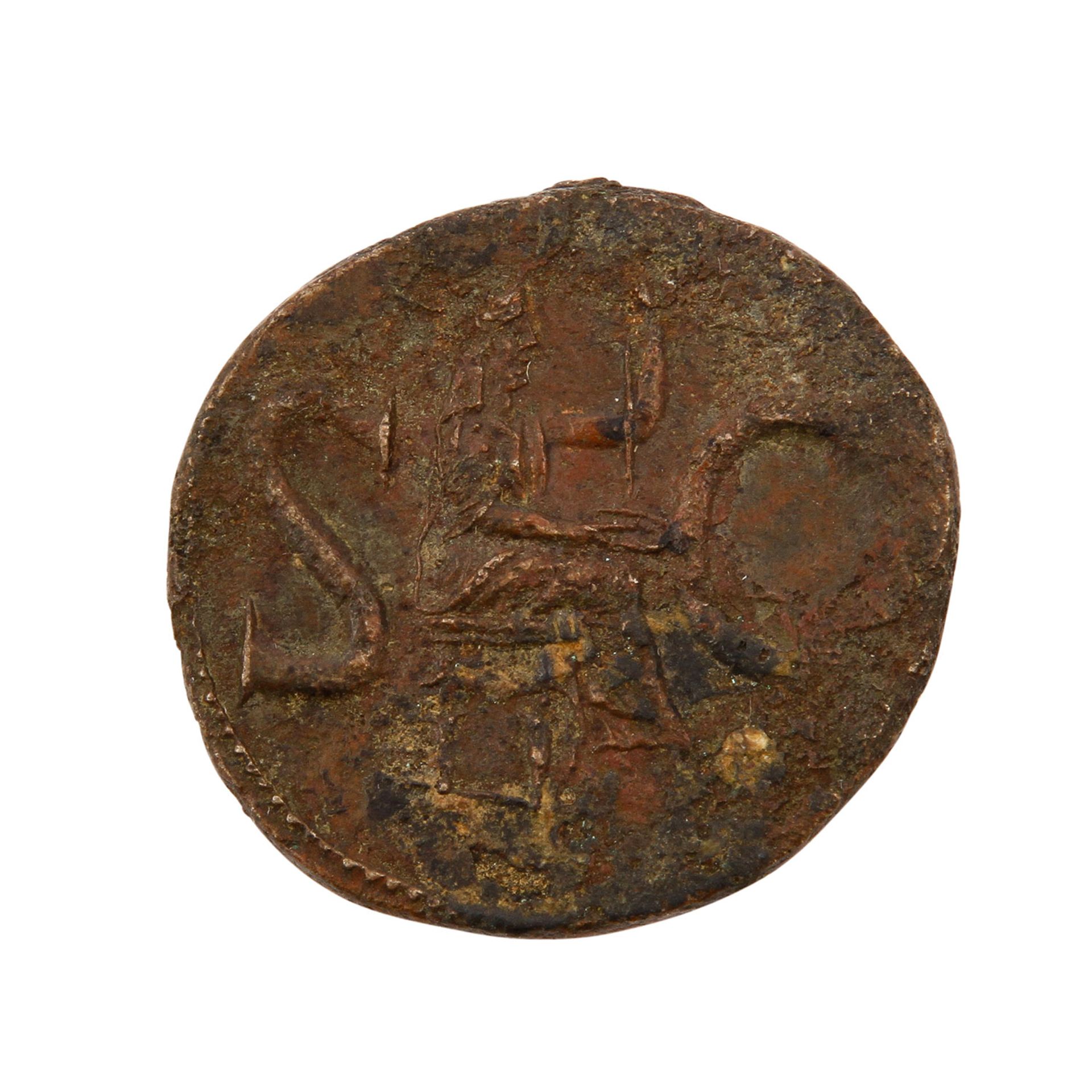 Römische Kaiserzeit - Divus Augustus As, Kopf mit Strahlenkrone, sitzende Livia, SC, Prägung - Bild 3 aus 3