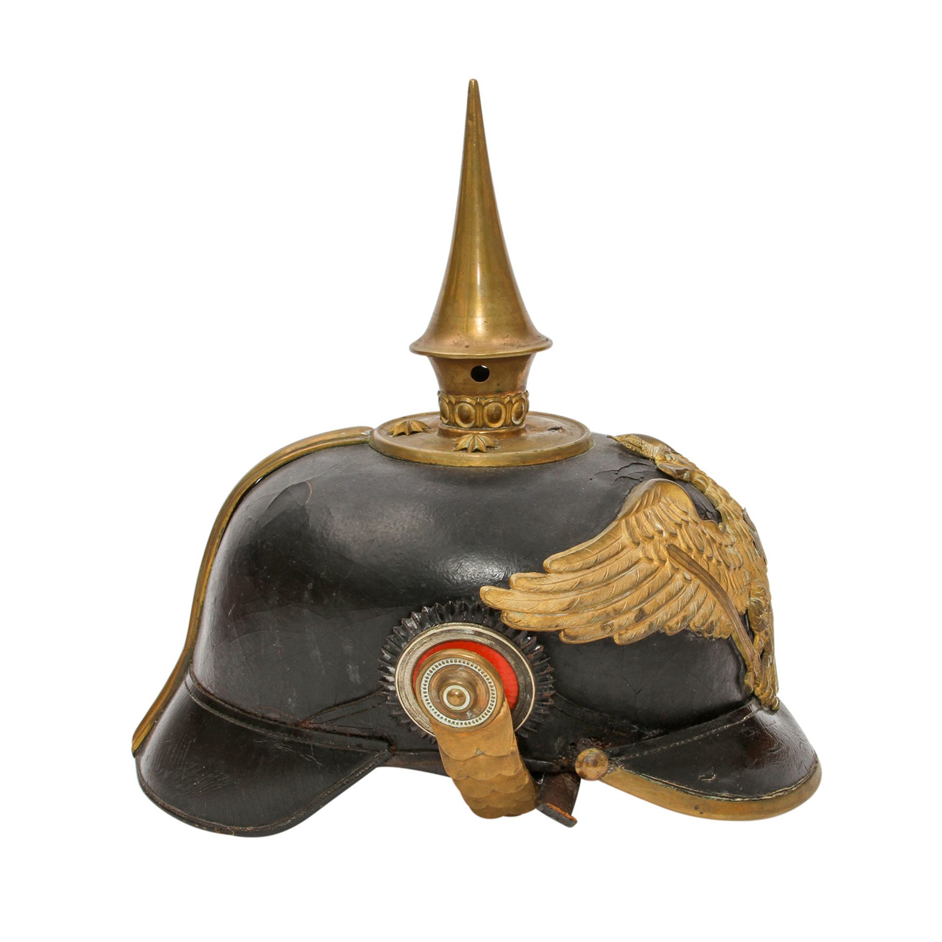 Preussen - Pickelhaube mit Dragoneradler, auf der Brust Reservekreuz "Mit Gott für König und - Bild 4 aus 6