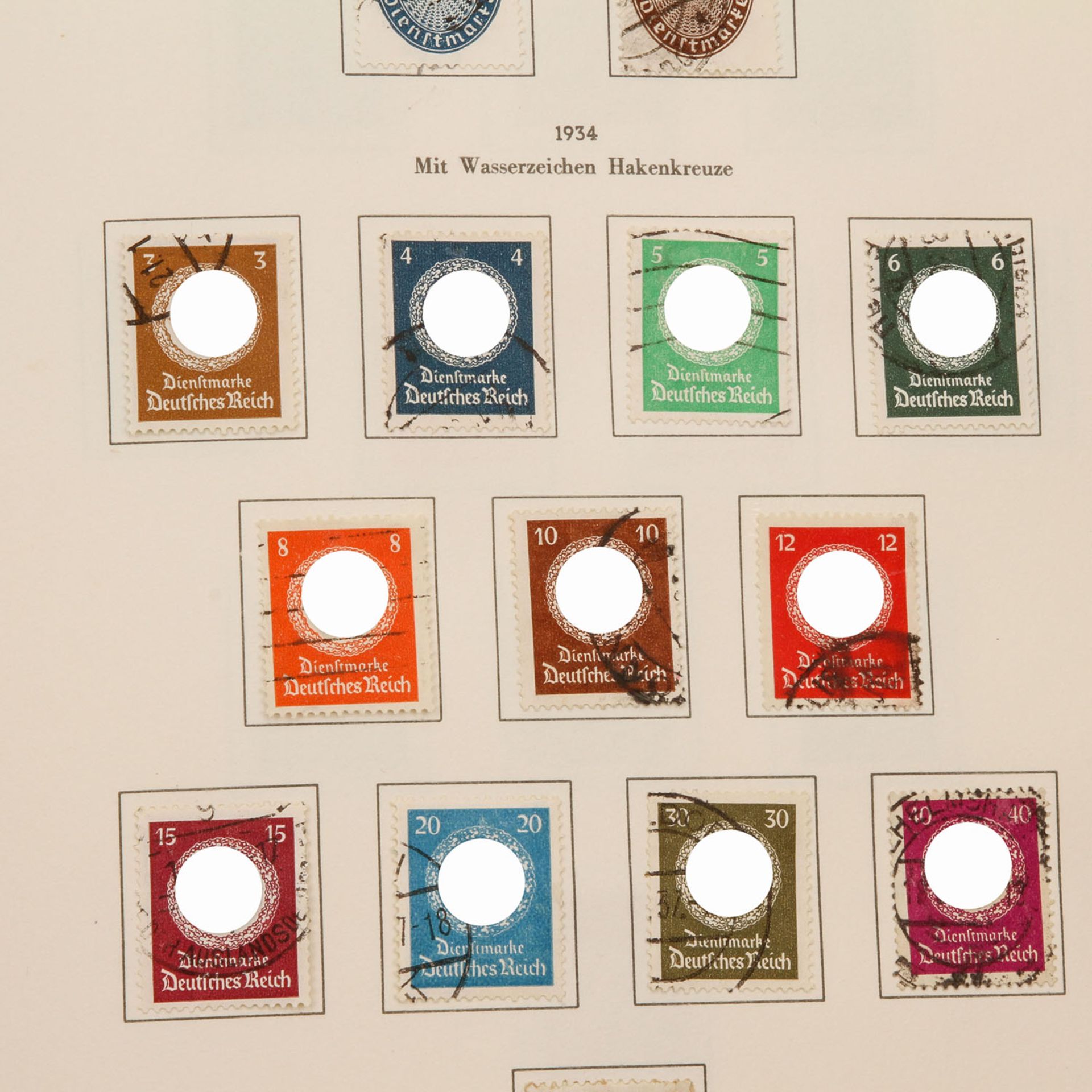 Deutsches Reich 1933/45,fast komplette gestempelte Sammlung im Leuchtturm Klemmbinder. Einige - Bild 2 aus 7