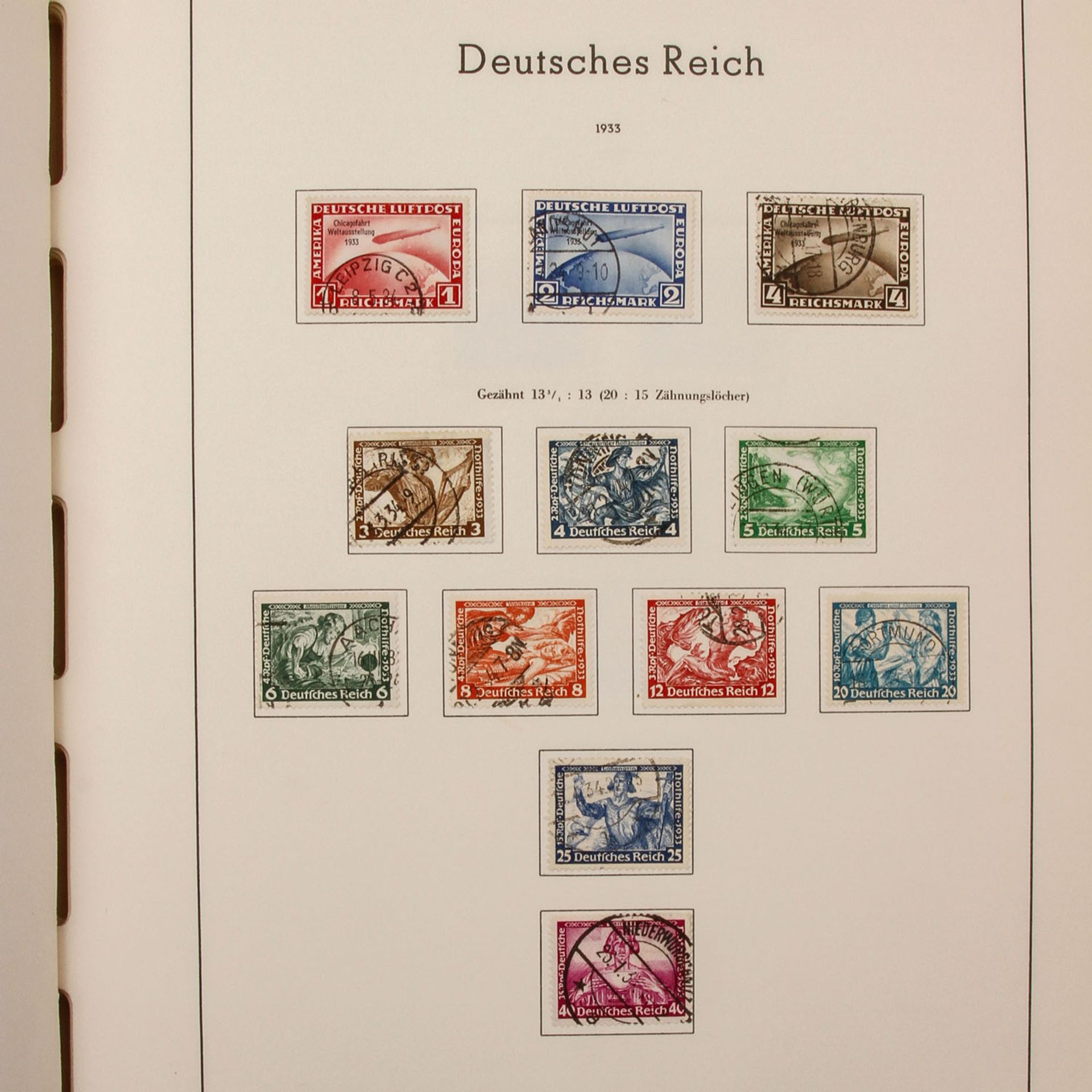 Deutsches Reich 1933/45,fast komplette gestempelte Sammlung im Leuchtturm Klemmbinder. Einige - Bild 7 aus 7