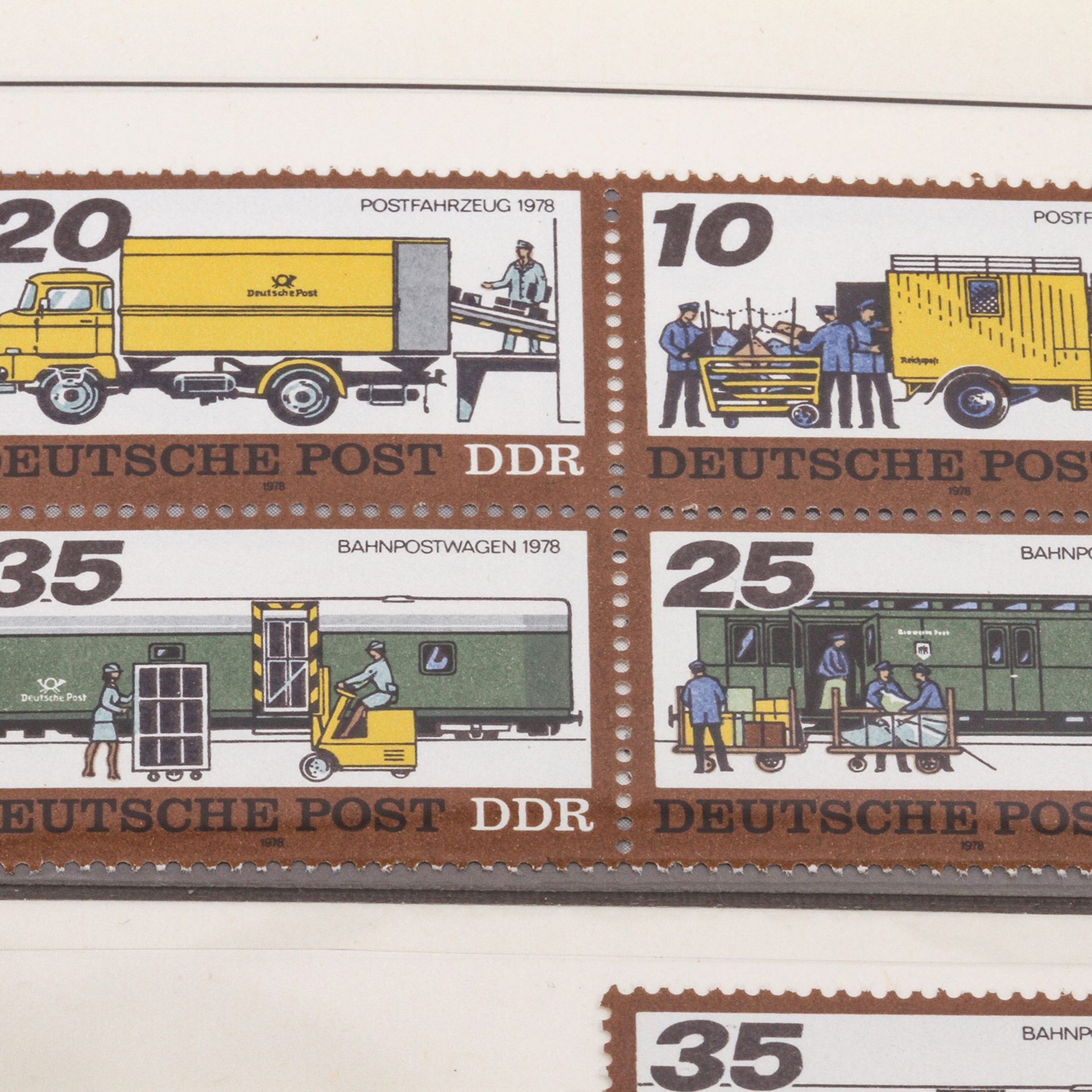 DDR Zusammendrucke – schöne postfrische Sammlung ab 1968 auf Lindner Vordruckblättern,dazu 1 Album - Bild 4 aus 6