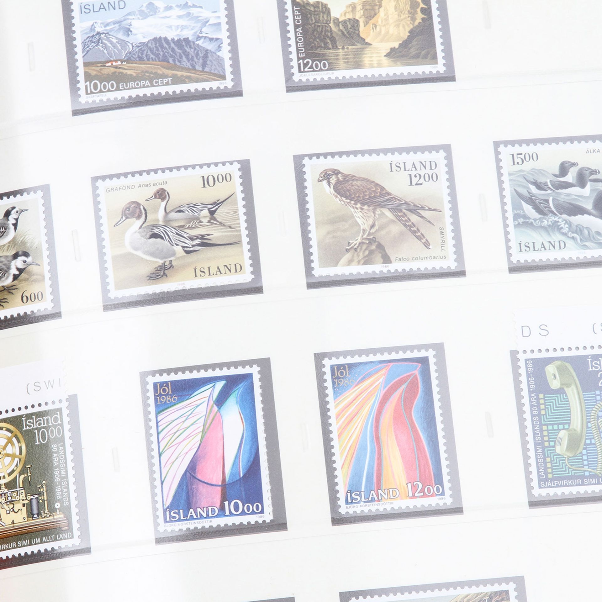 Island – Komplette postfrische Sammlung von 1861/62-1993,im Kabe Klemmbinder auf Safe - Bild 2 aus 3