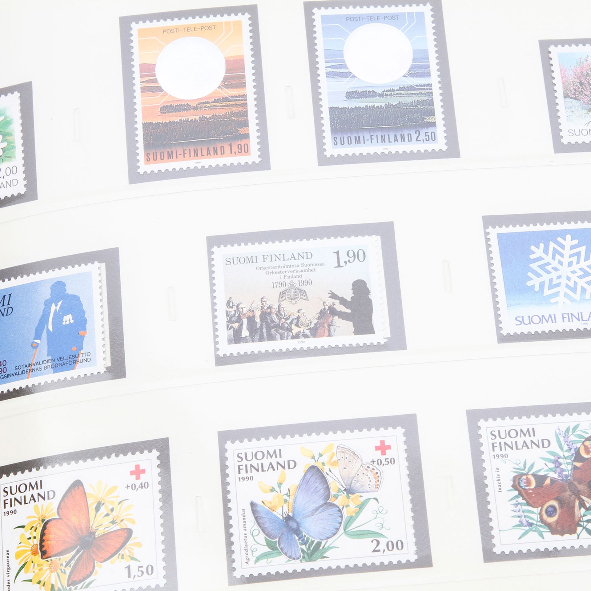 Finnland, Aland, Norwegen, Polen, Rumänien,Komplette postfrische Sammlung Finnland von 1956/57 - - Bild 3 aus 3