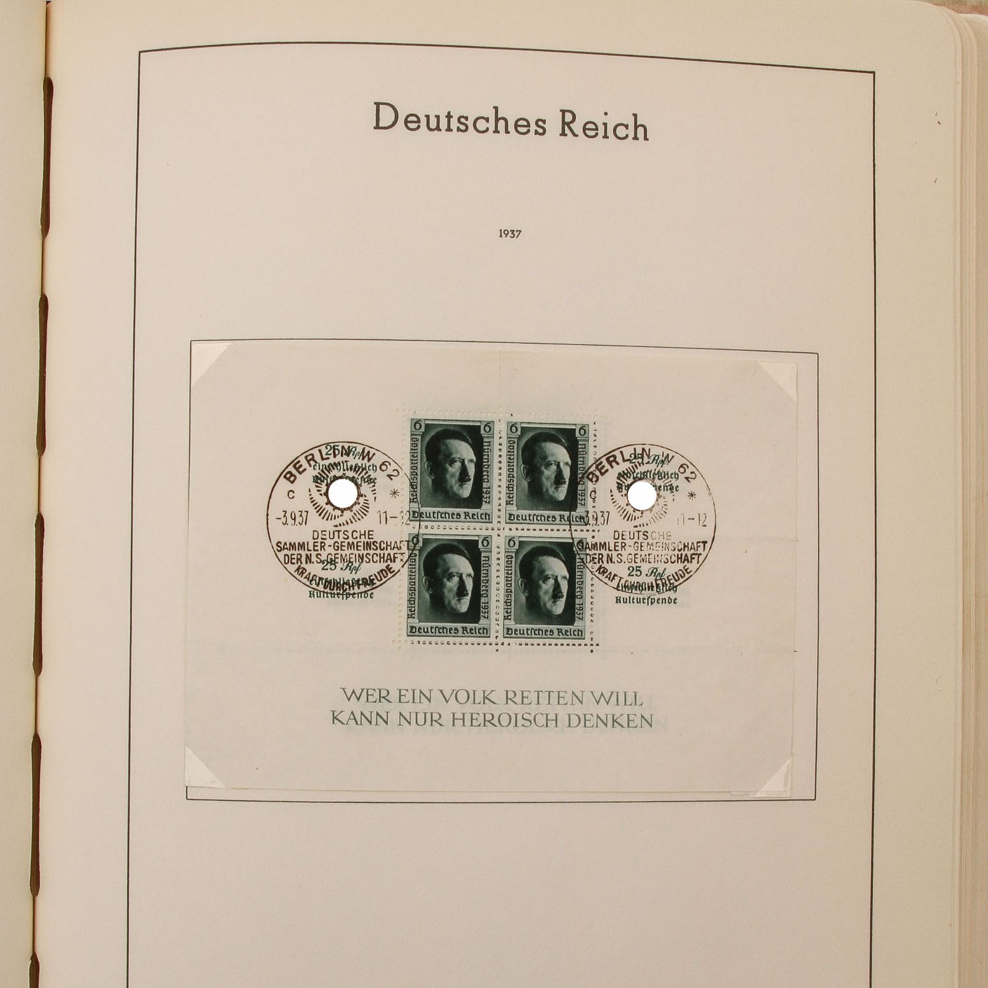 Deutsches Reich 1933/45,fast komplette gestempelte Sammlung im Leuchtturm Klemmbinder. Einige - Bild 4 aus 7