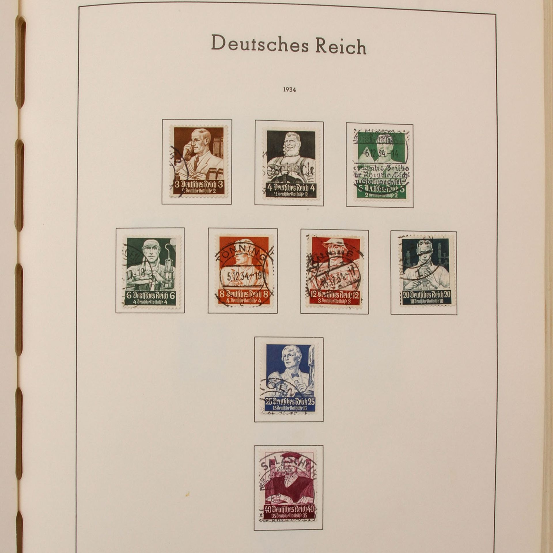 Deutsches Reich 1933/45,fast komplette gestempelte Sammlung im Leuchtturm Klemmbinder. Einige - Bild 6 aus 7