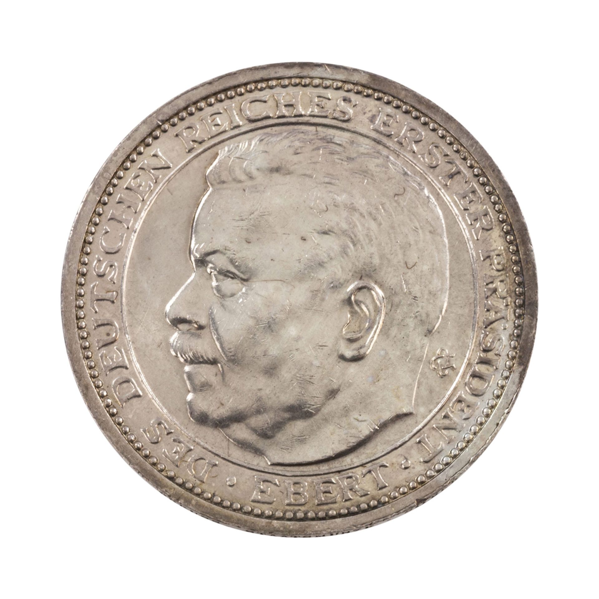 Weimarer Republik - Friedrich Ebert Medaille nach O. Glöckler/Berlin,vz., Kratzer, Silber/.900,