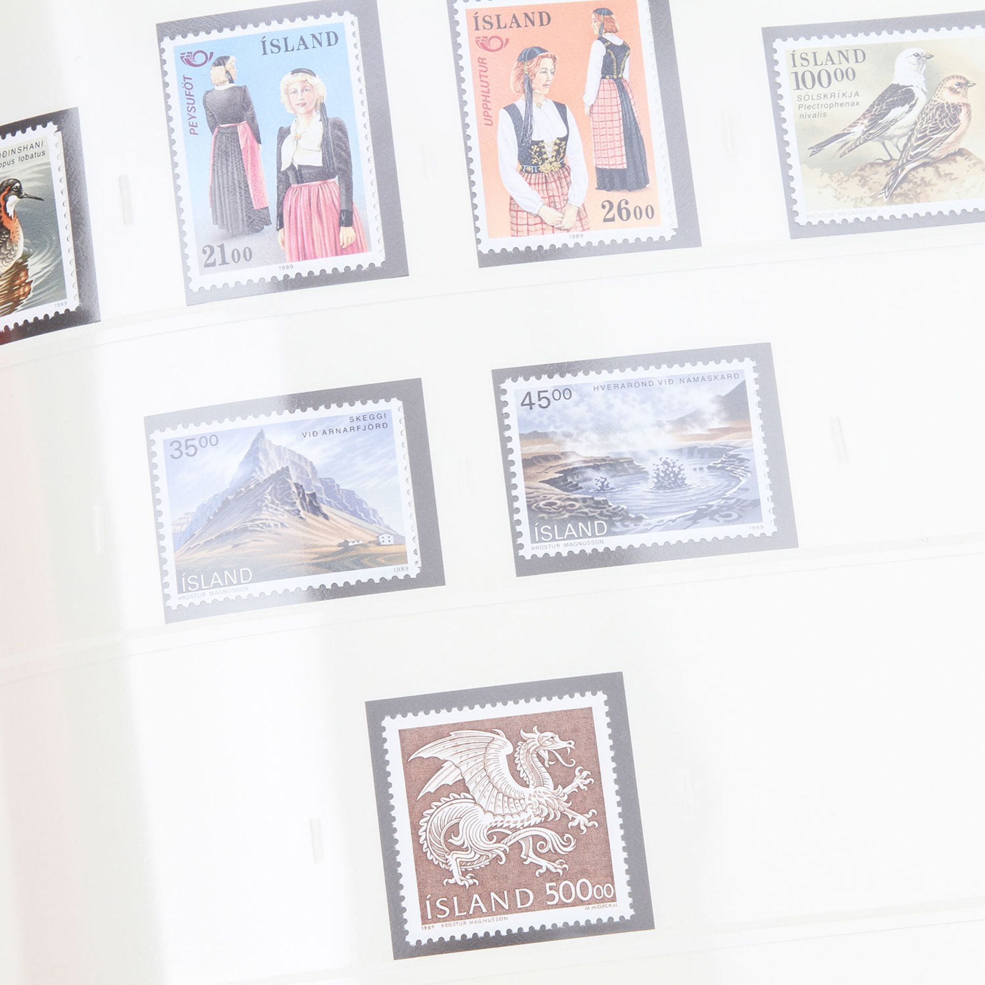 Island – Komplette postfrische Sammlung von 1861/62-1993,im Kabe Klemmbinder auf Safe - Bild 3 aus 3