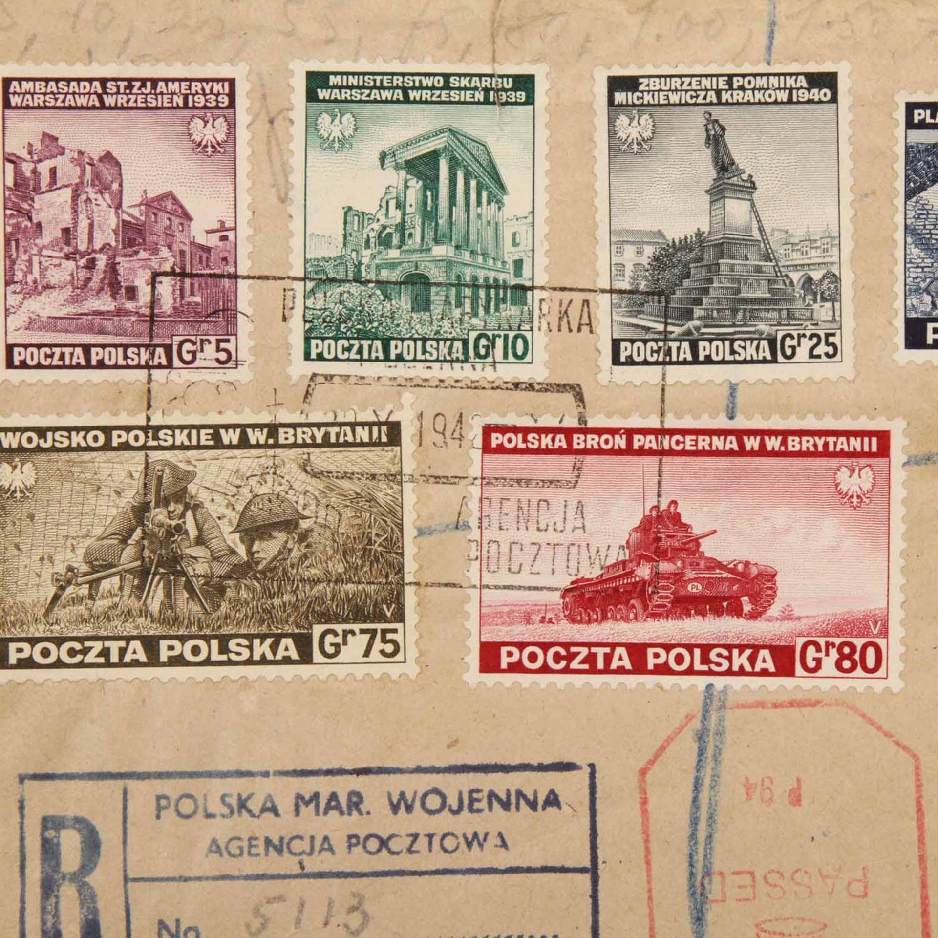 Polen - Brieflot 1933/39, 19 Belege,dabei FIS, Challenge-Flug, etc. (teils mehrfach, auch - Bild 5 aus 5