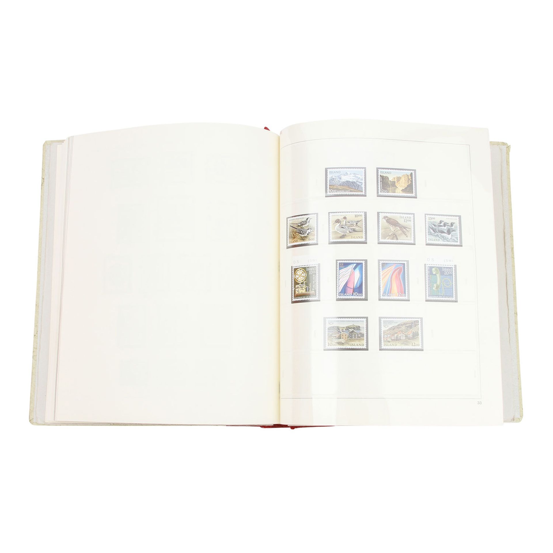 Island – Komplette postfrische Sammlung von 1861/62-1993,im Kabe Klemmbinder auf Safe