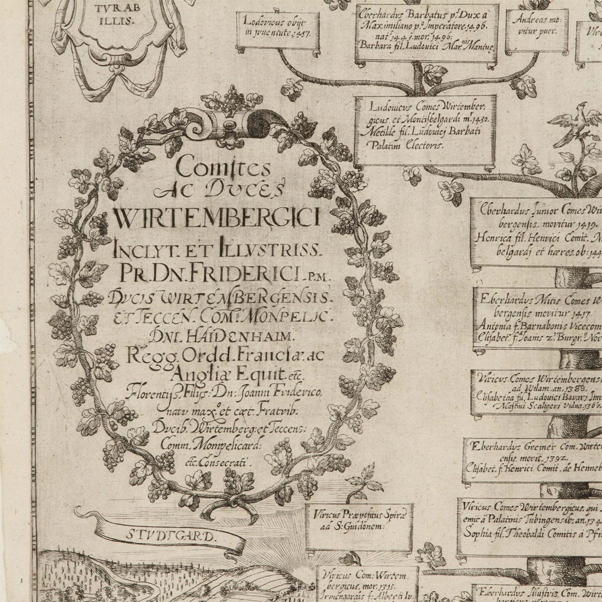 Württemberg - Königlicher Stammbaum des HausesWürttemberg von Herzog Ulrich bis Herzog Johannes - Bild 3 aus 5