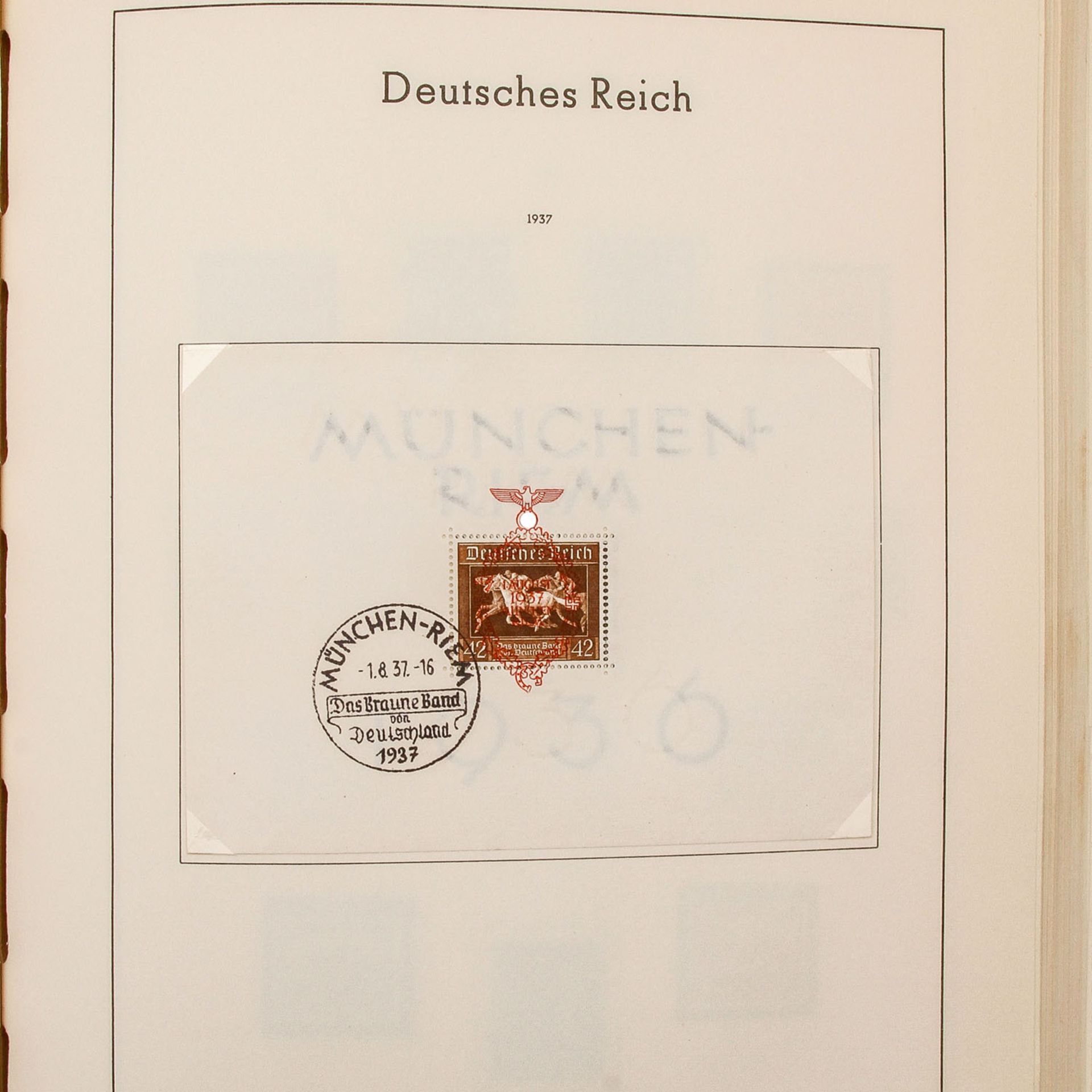 Deutsches Reich 1933/45,fast komplette gestempelte Sammlung im Leuchtturm Klemmbinder. Einige - Bild 3 aus 7