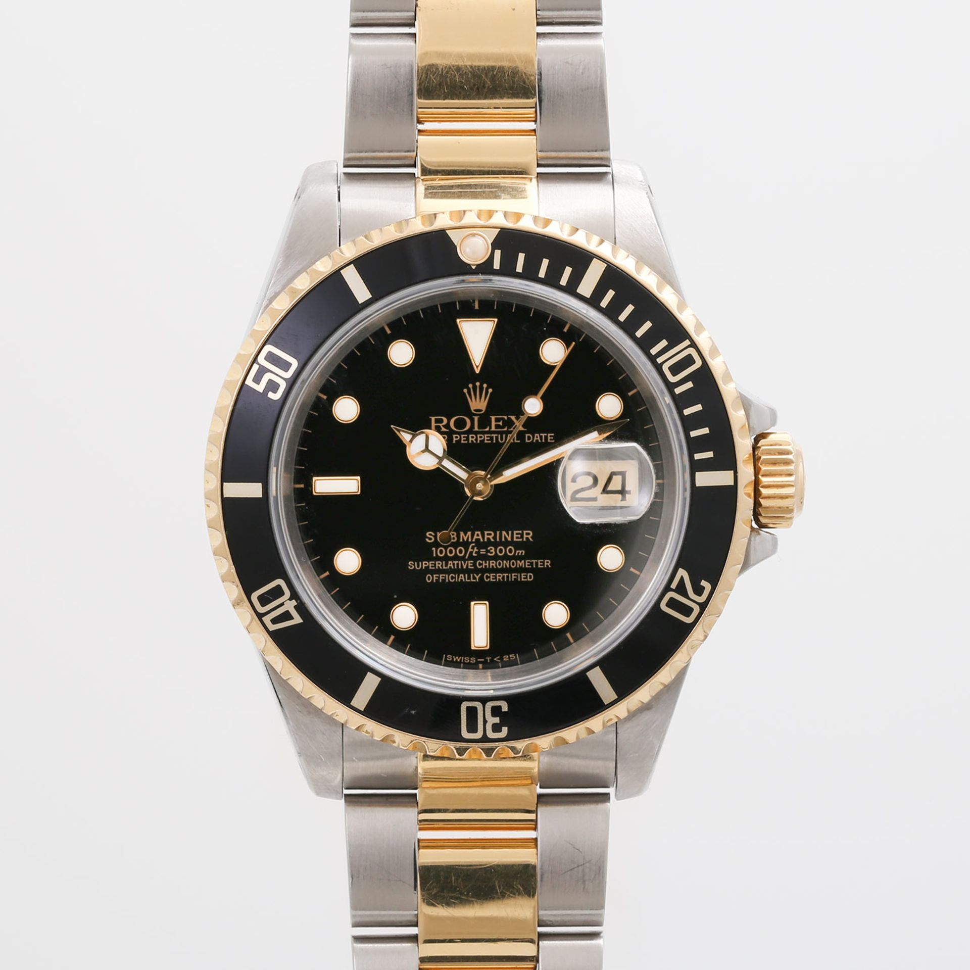 ROLEX Submariner, Ref. 16613, N-Serie ca. 1992. Edelstahl/Gelbgold 18K. Automatic-Werk, Cal. 3135.